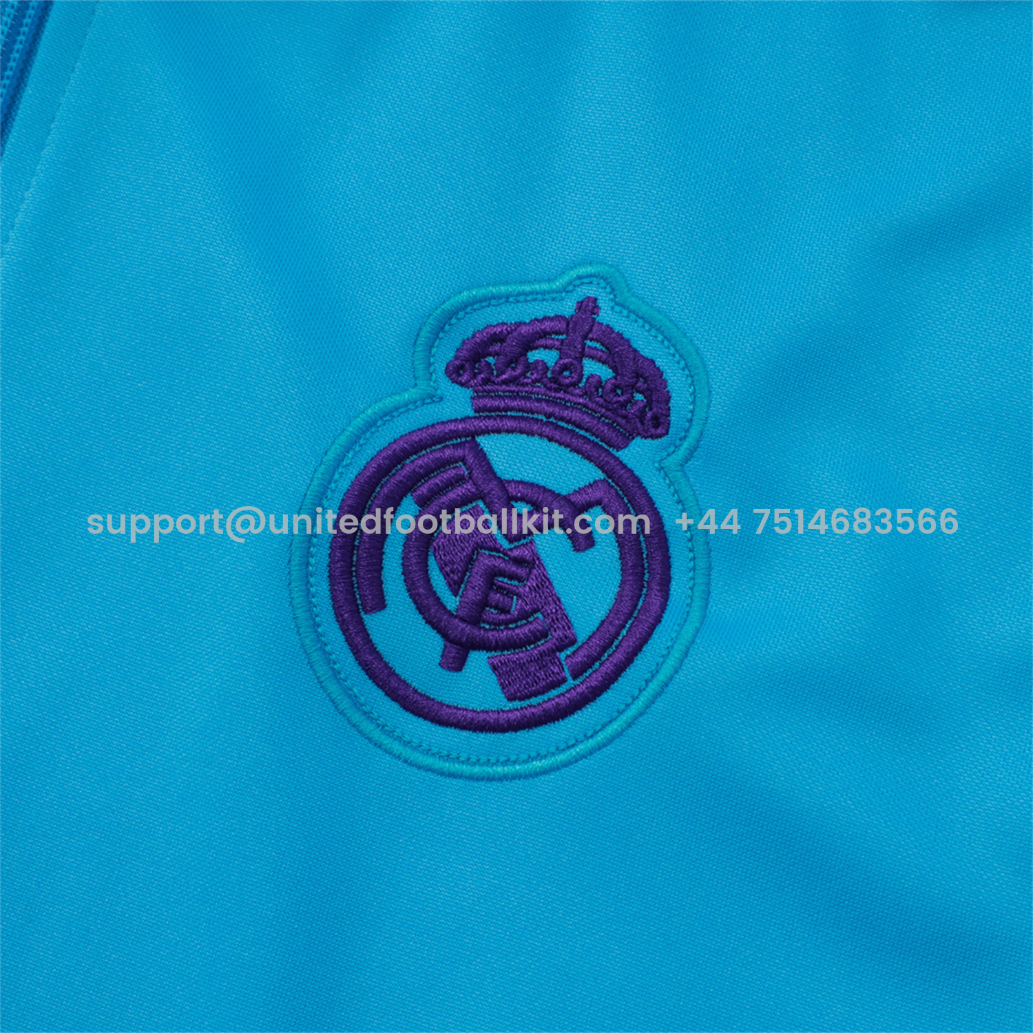 Unitedfootballkit.com | Real Madrid 25-26 Throwback Trefoil Jacket Training Tracksuit - Blue Jackets & Purple Pants -Customize Name, Number and Patch | Worldwide Shipping