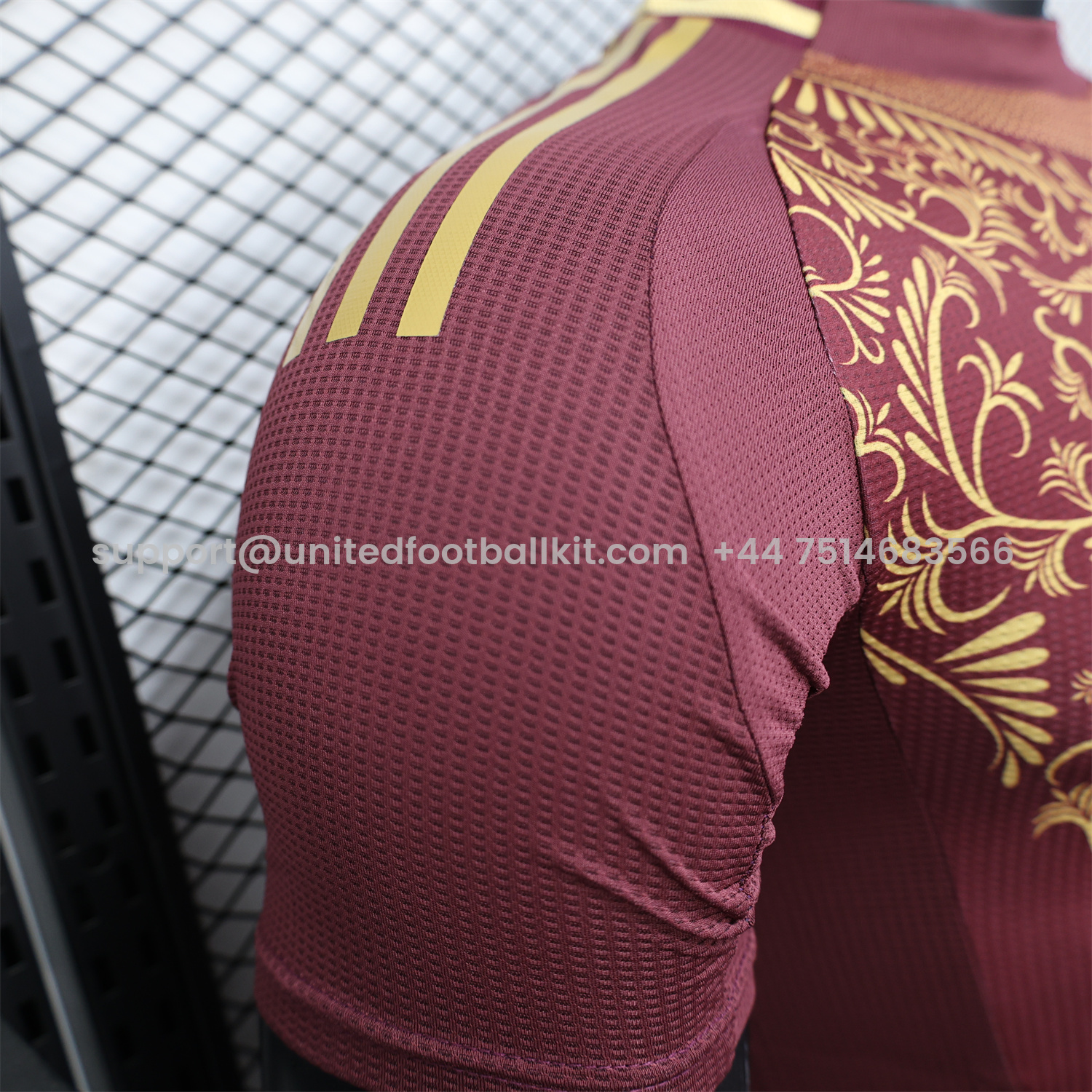 Unitedfootballkit.com | Algeria 25-26 Burgundy Jersey with Chest Pattern Decoration - Player Version -Customize Name, Number and Patch | Worldwide Shipping