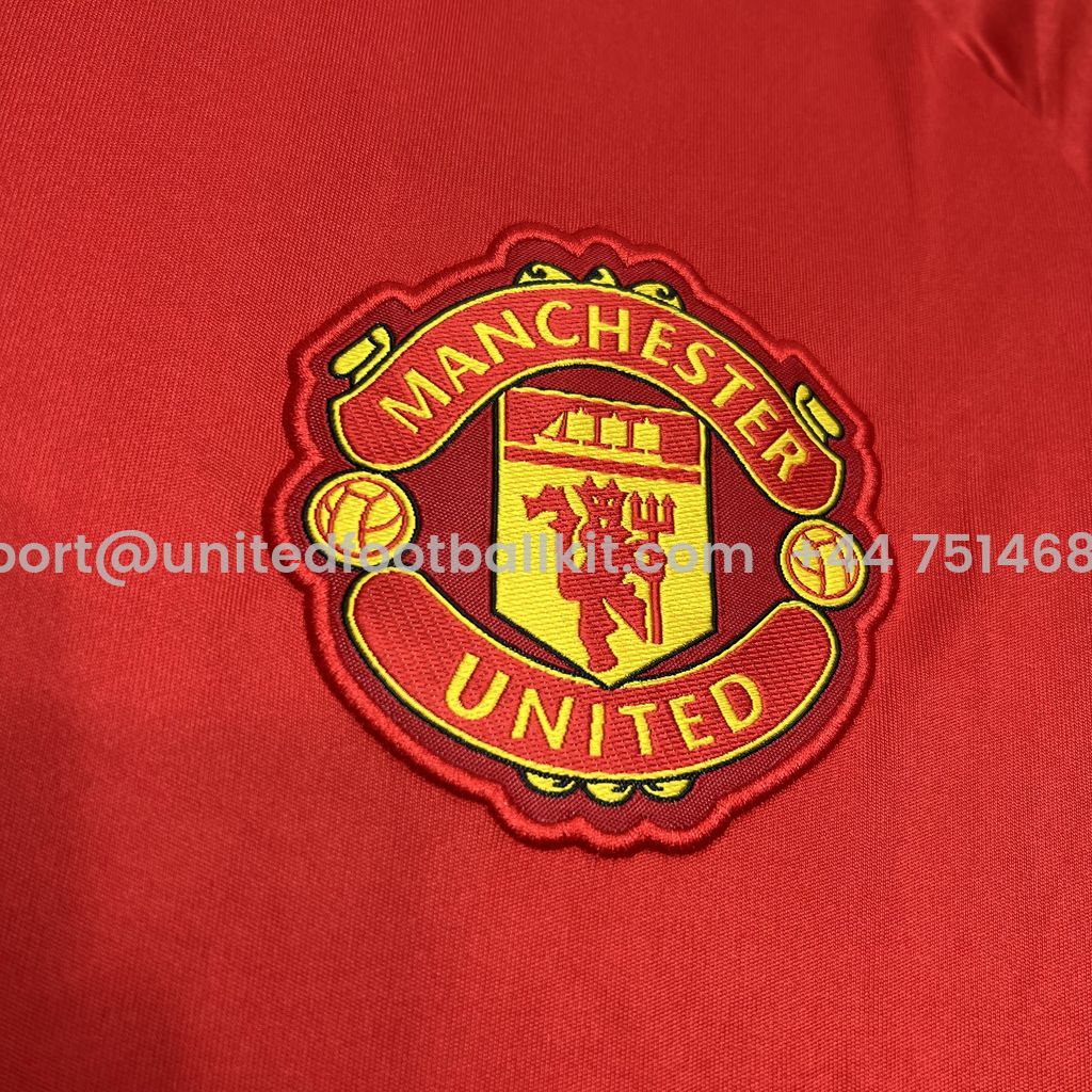 Unitedfootballkit.com | Manchester United 24-25 Red Pre-match Training Jersey - Fans Version -Customize Name, Number and Patch | Worldwide Shipping
