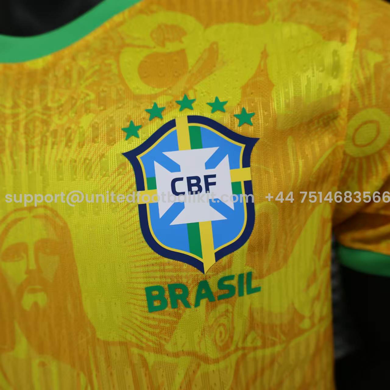 Unitedfootballkit.com | Brazil 2024-25 Christ the Redeemer Statue Jersey - Player Version -Customize Name, Number and Patch | Worldwide Shipping