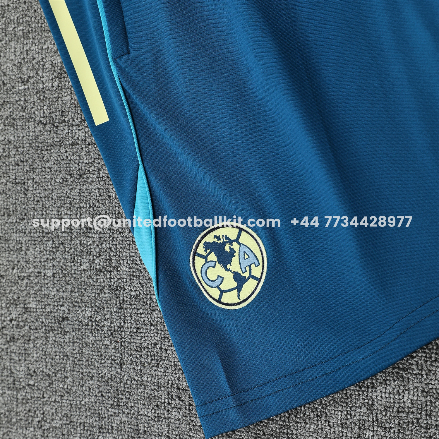 Unitedfootballkit.com | Club América 25-26 Short-Sleeve Training Set - Deep Blue Top & Deep Blue Shorts -Customize Name, Number and Patch | Worldwide Shipping