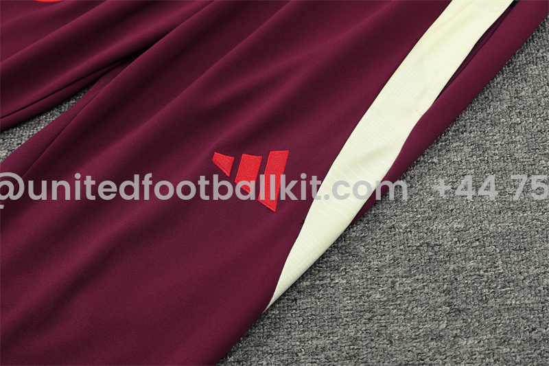 Unitedfootballkit.com | Bayern Munich 24-25 Long Sleeve Training Set - White & Red -Customize Name, Number and Patch | Worldwide Shipping