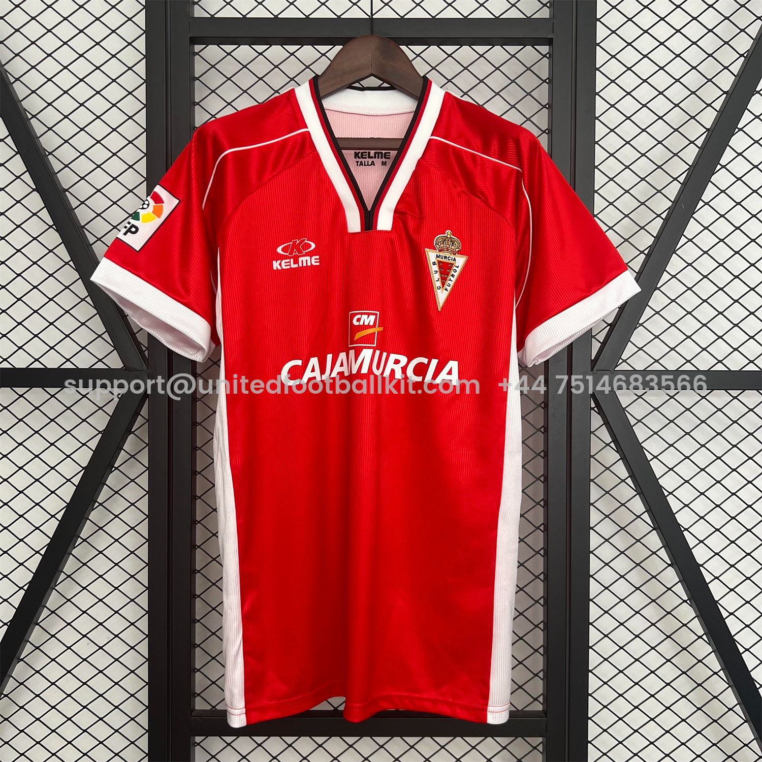 Unitedfootballkit.com | Retro Real Murcia CF 1999-00 Home Red Jersey -Customize Name, Number and Patch | Worldwide Shipping