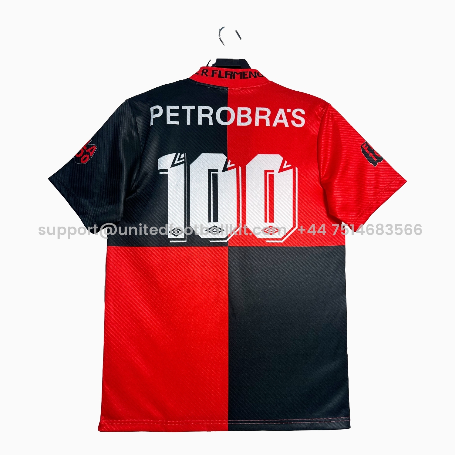 Unitedfootballkit.com | Retro Flamengo 1995 Centenary Anniversary Jersey with Printed Number 100 -Customize Name, Number and Patch | Worldwide Shipping