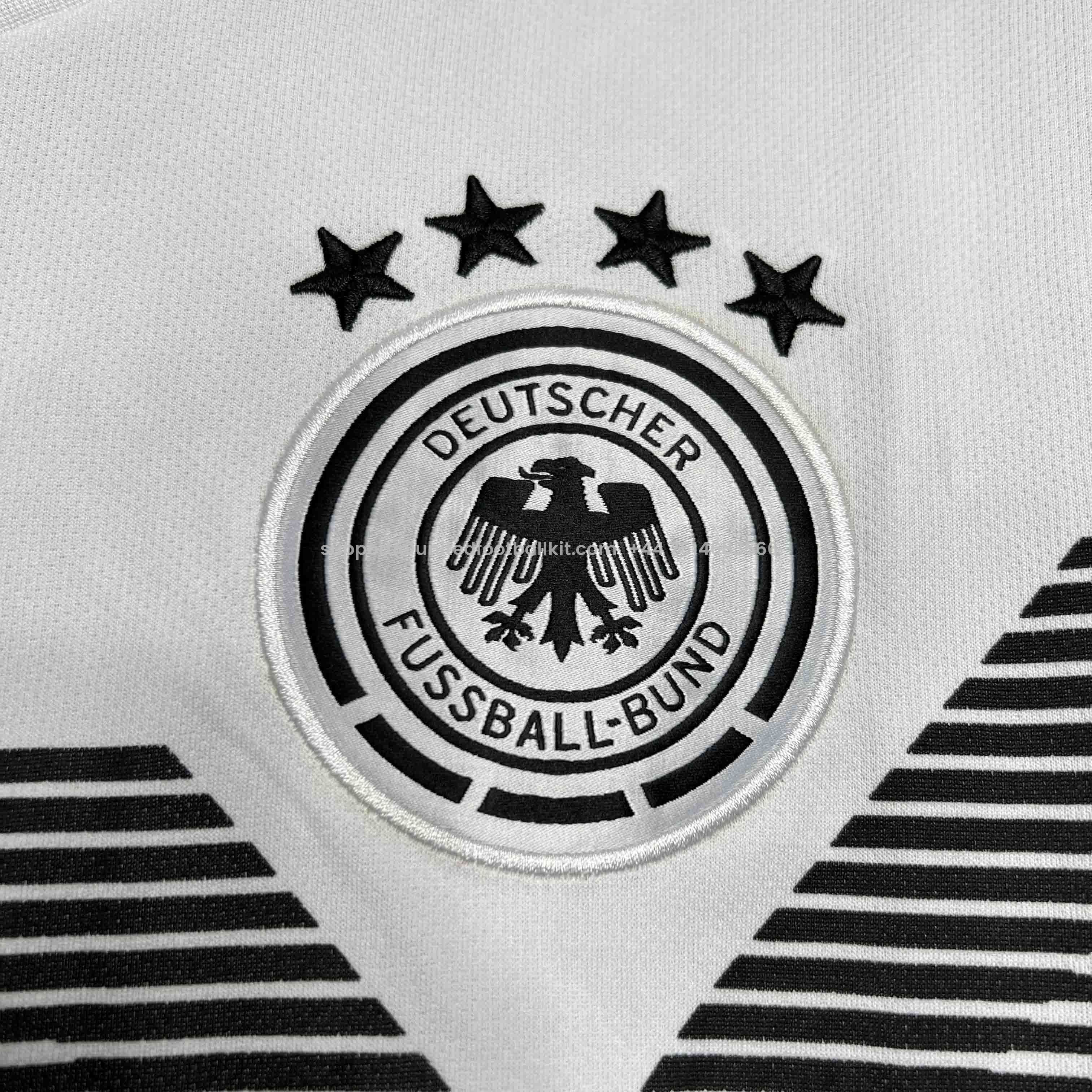 Unitedfootballkit.com | Retro Germany 2018 Home Stadium Jersey - Fans Version -Customize Name, Number and Patch | Worldwide Shipping