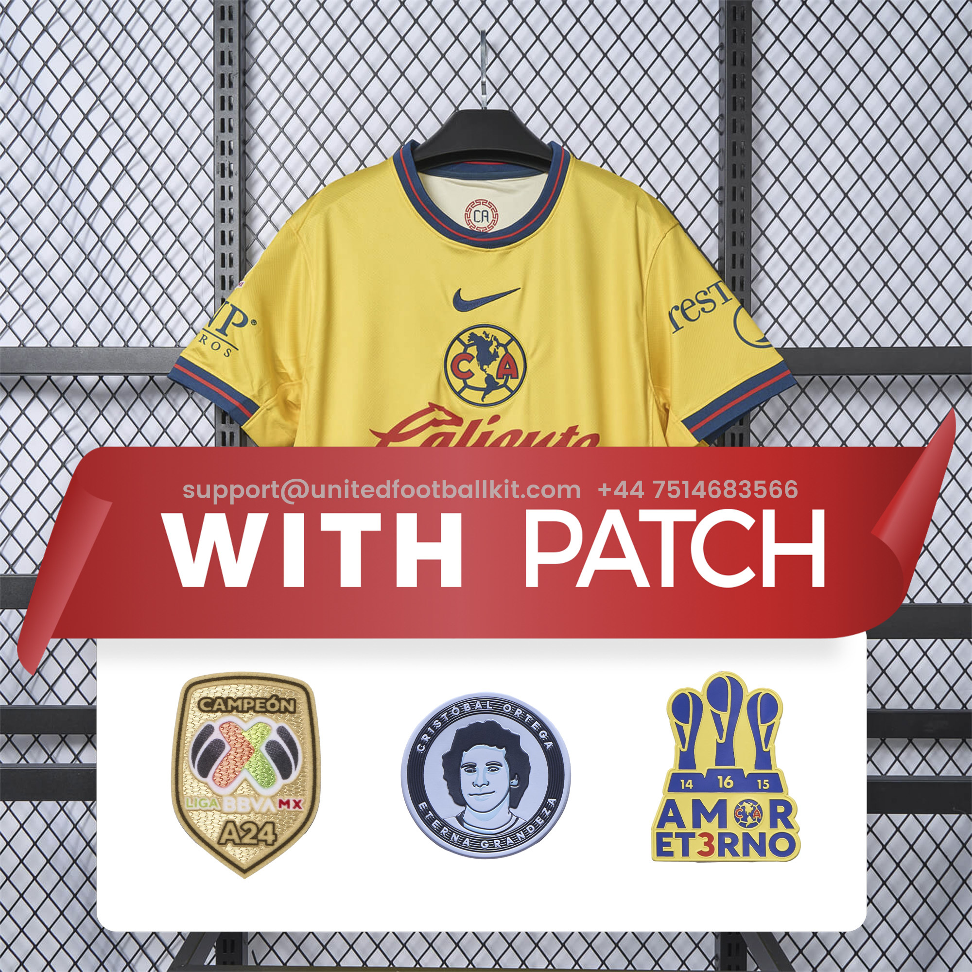 Unitedfootballkit.com | Club América 24-25 Home Jersey - Fans Version -Customize Name, Number and Patch | Worldwide Shipping