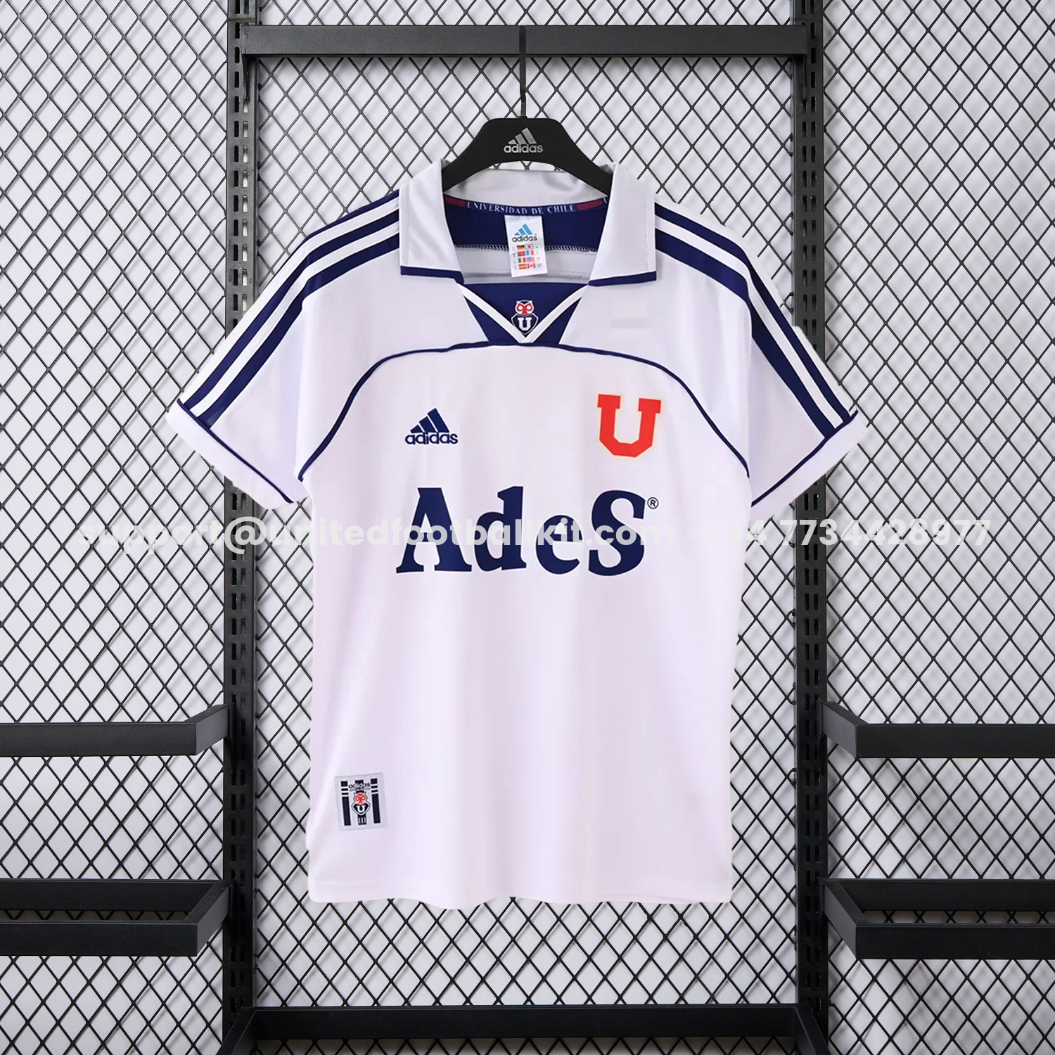 Unitedfootballkit.com | Retro Universidad De Chile 1999-00 Away White Jersey -Customize Name, Number and Patch | Worldwide Shipping