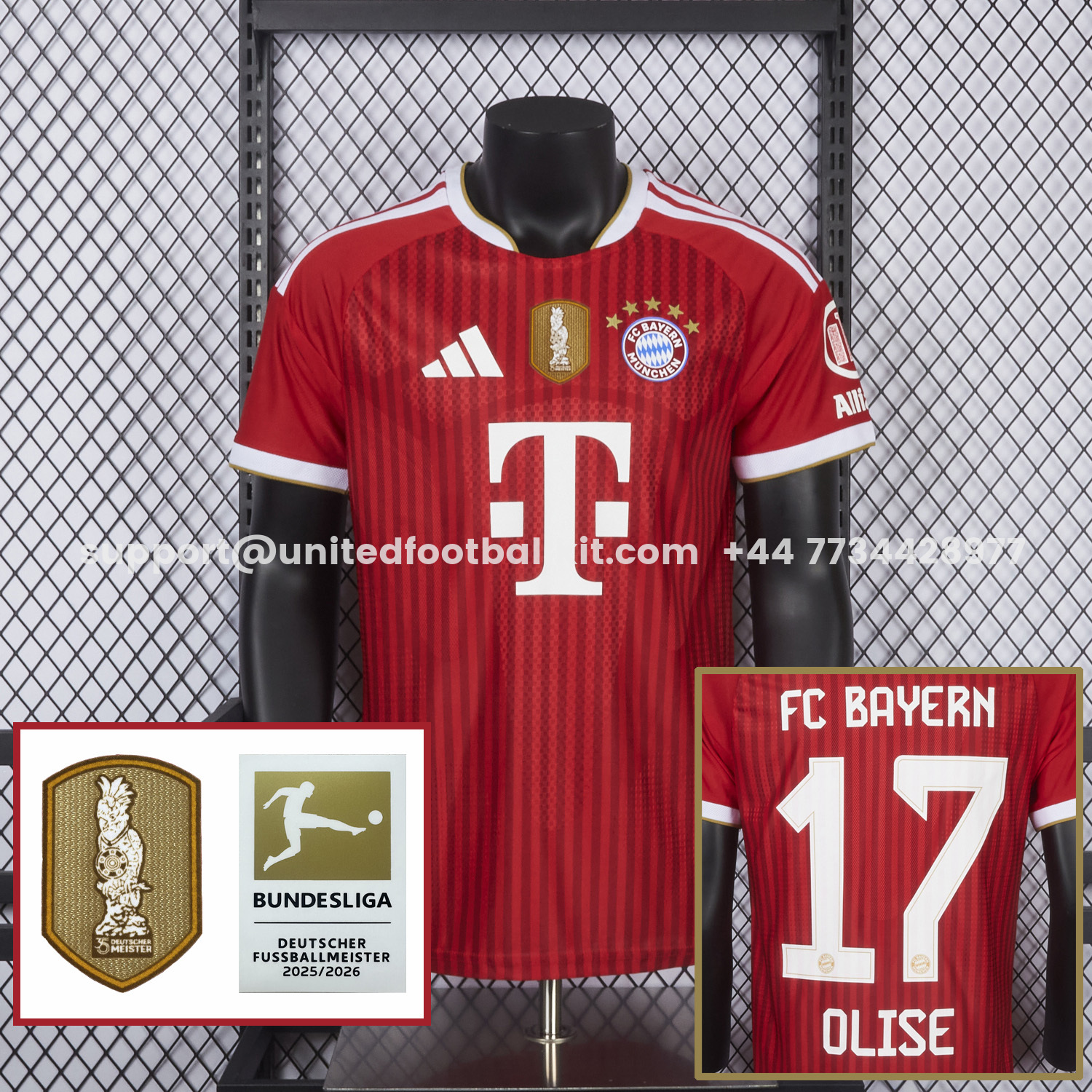 Unitedfootballkit.com | Bayern Munich 26-27 Home Jersey - Player Version -Customize Name, Number and Patch | Worldwide Shipping