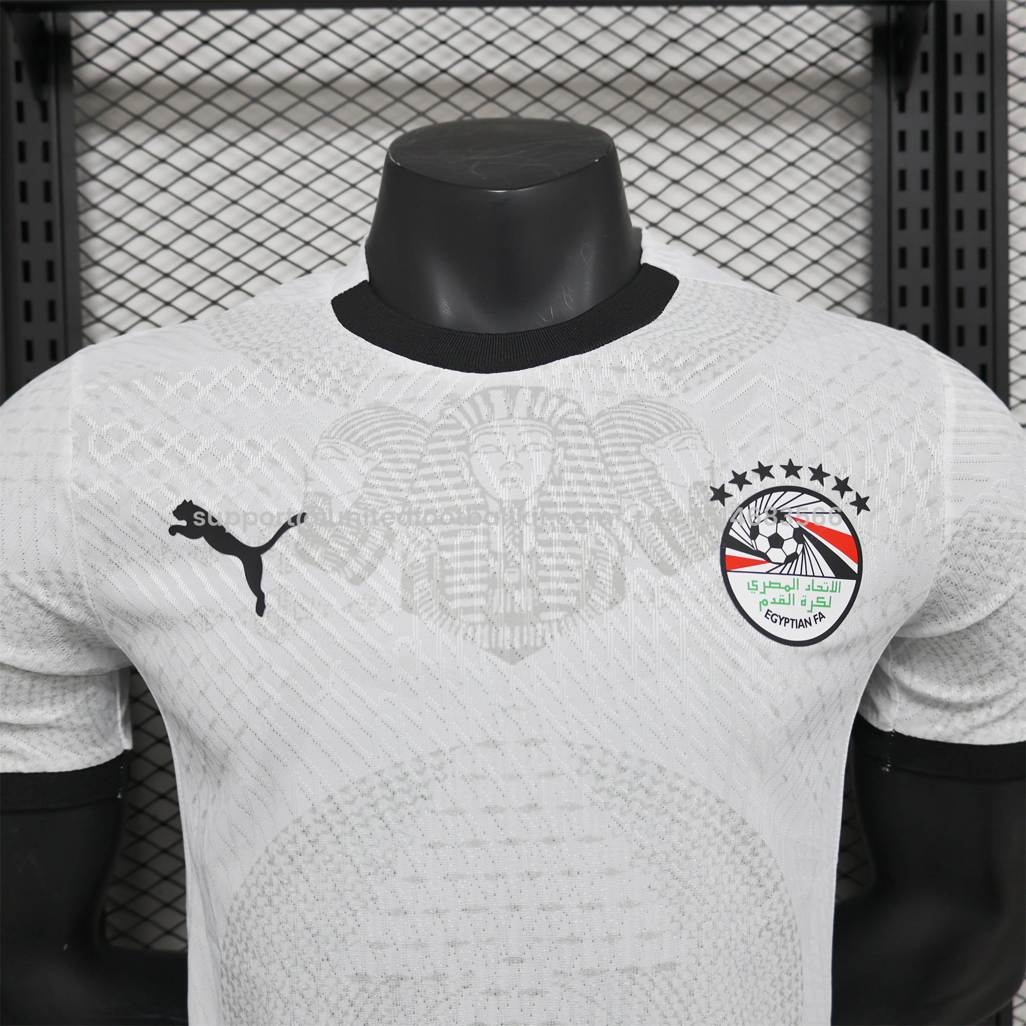 Unitedfootballkit.com | Egypt 24-25 Away White Jersey - Player Version -Customize Name, Number and Patch | Worldwide Shipping