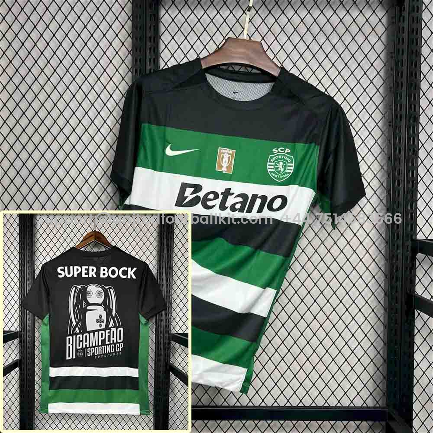Unitedfootballkit.com | Sporting CP Portugal 24-25 Home Jersey - Fans Version - Champion Version -Customize Name, Number and Patch | Worldwide Shipping