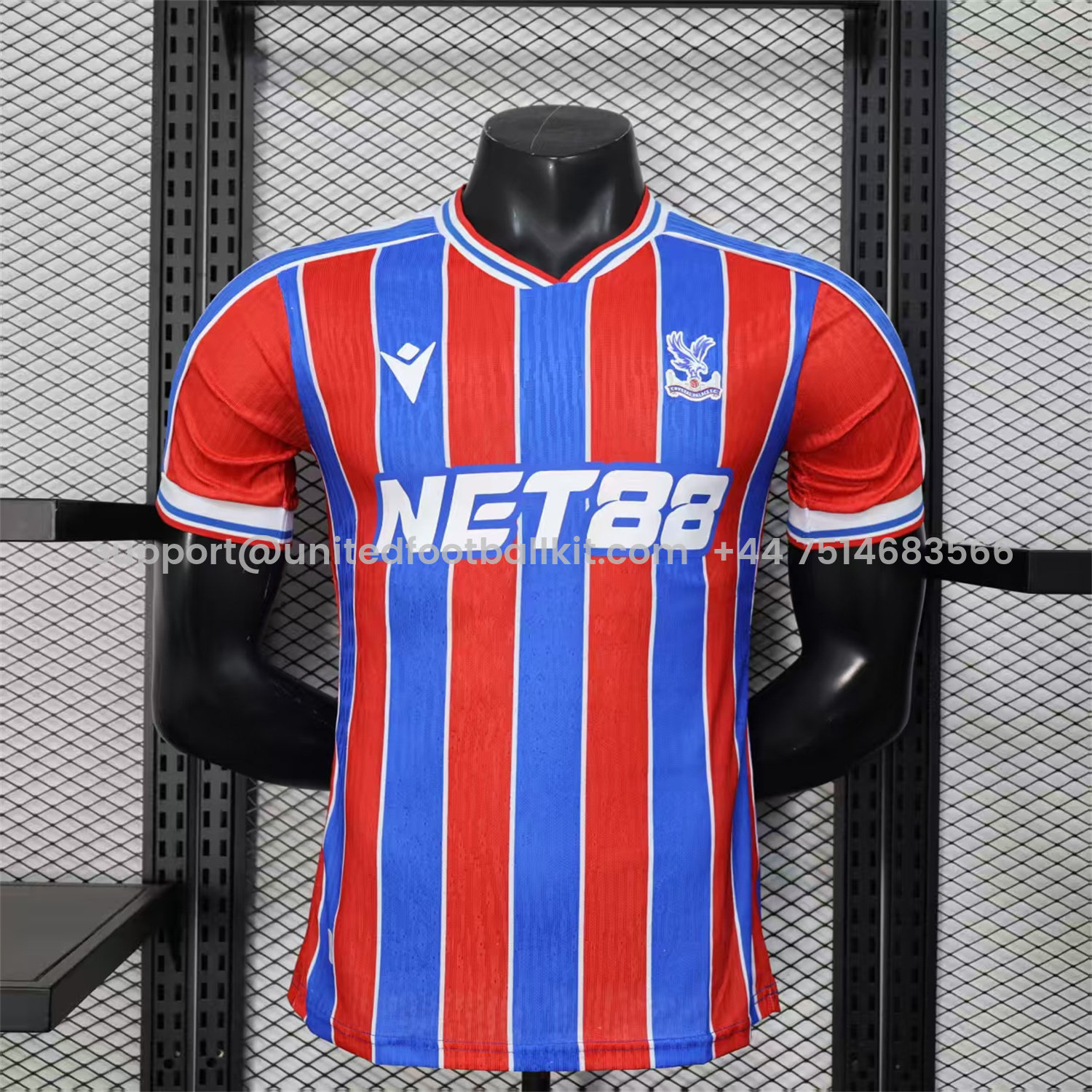 Unitedfootballkit.com | Crystal Palace 25-26 Home Jersey - Player Version -Customize Name, Number and Patch | Worldwide Shipping