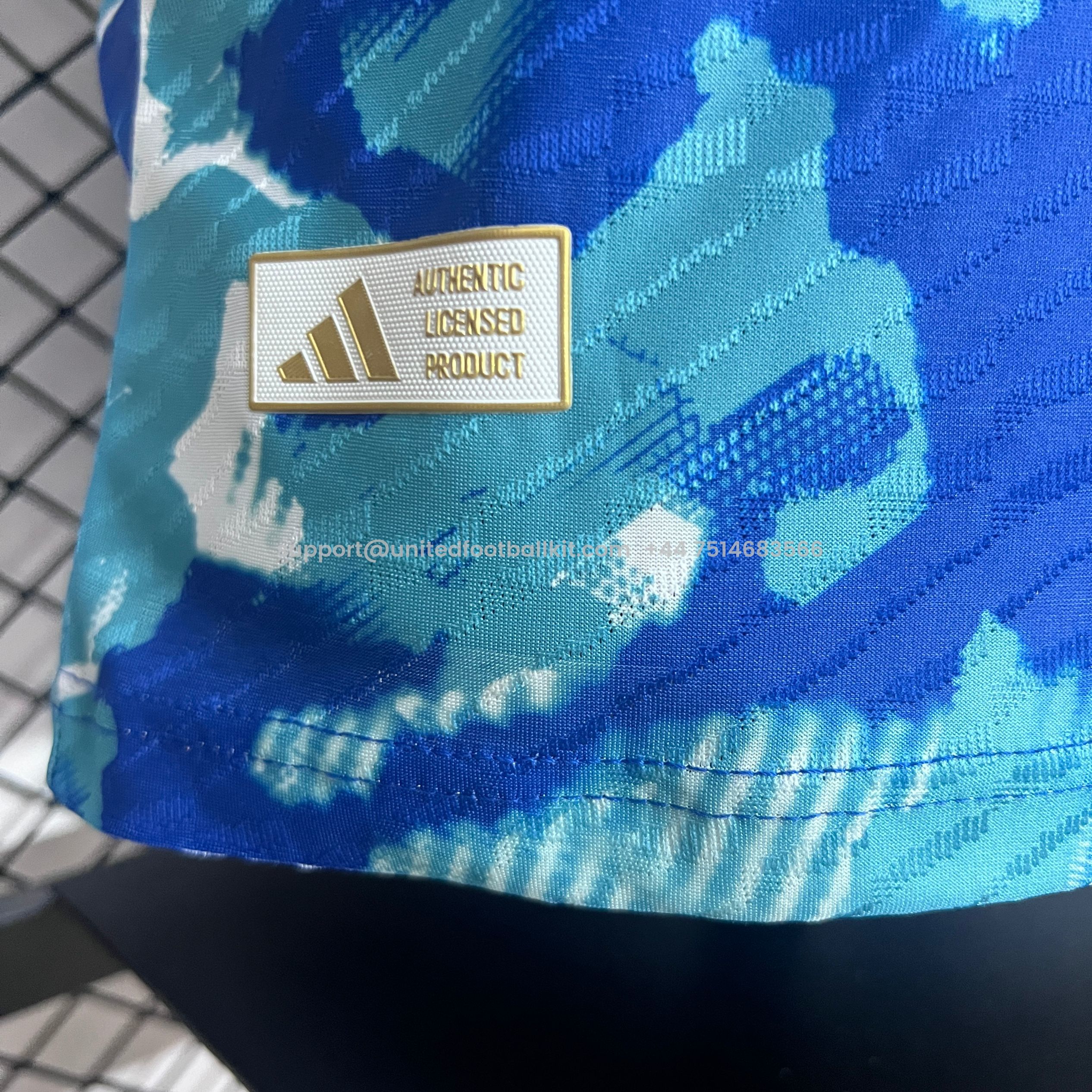 Unitedfootballkit.com | Real Madrid 24-25 Blue Watercolor Special Edition Jersey - Player Version -Customize Name, Number and Patch | Worldwide Shipping