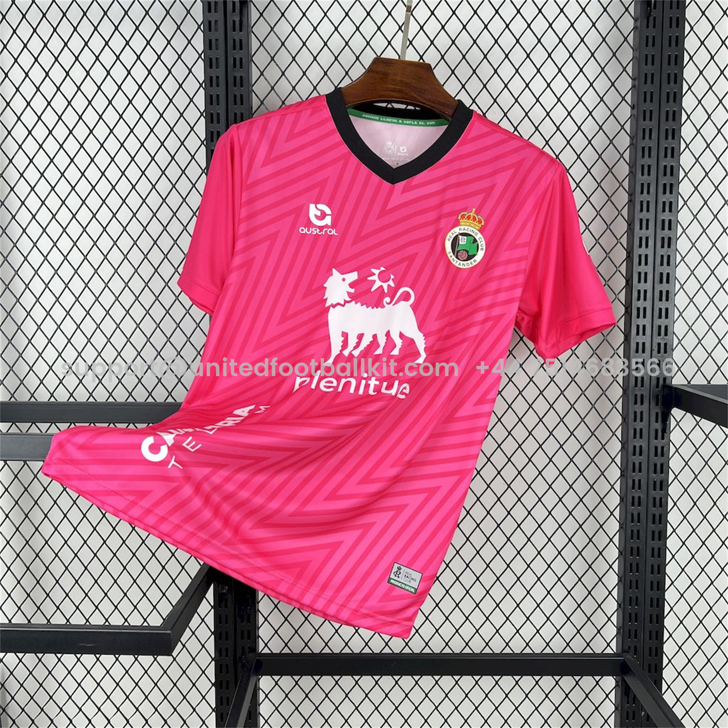 Unitedfootballkit.com | Racing de Santander 24-25 Pink Goalkeeper Jersey - Fans Version -Customize Name, Number and Patch | Worldwide Shipping