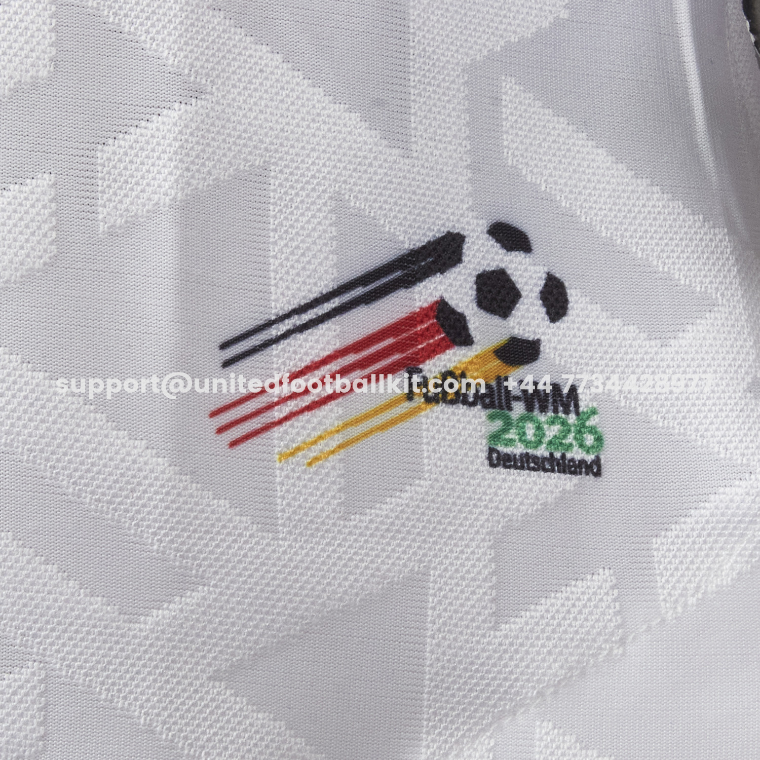 Unitedfootballkit.com | Germany 2026 Diagonal Stripes White Special Jersey - Player Version -Customize Name, Number and Patch | Worldwide Shipping