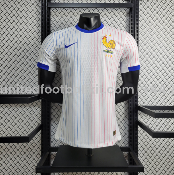 Unitedfootballkit.com | France 2024 Away Stadium Jersey - Player Version -Customize Name, Number and Patch | Worldwide Shipping