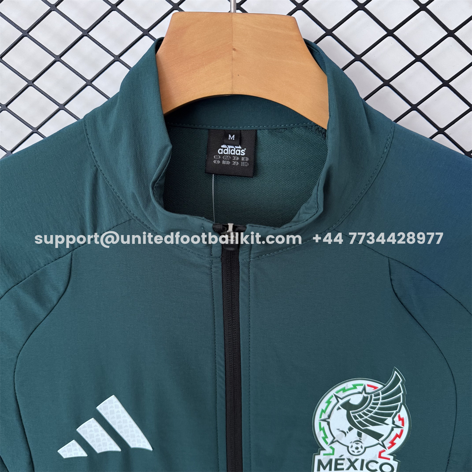 Unitedfootballkit.com | Mexico 2026 Windbreaker Training Set - Deep Green Top and Pants -Customize Name, Number and Patch | Worldwide Shipping