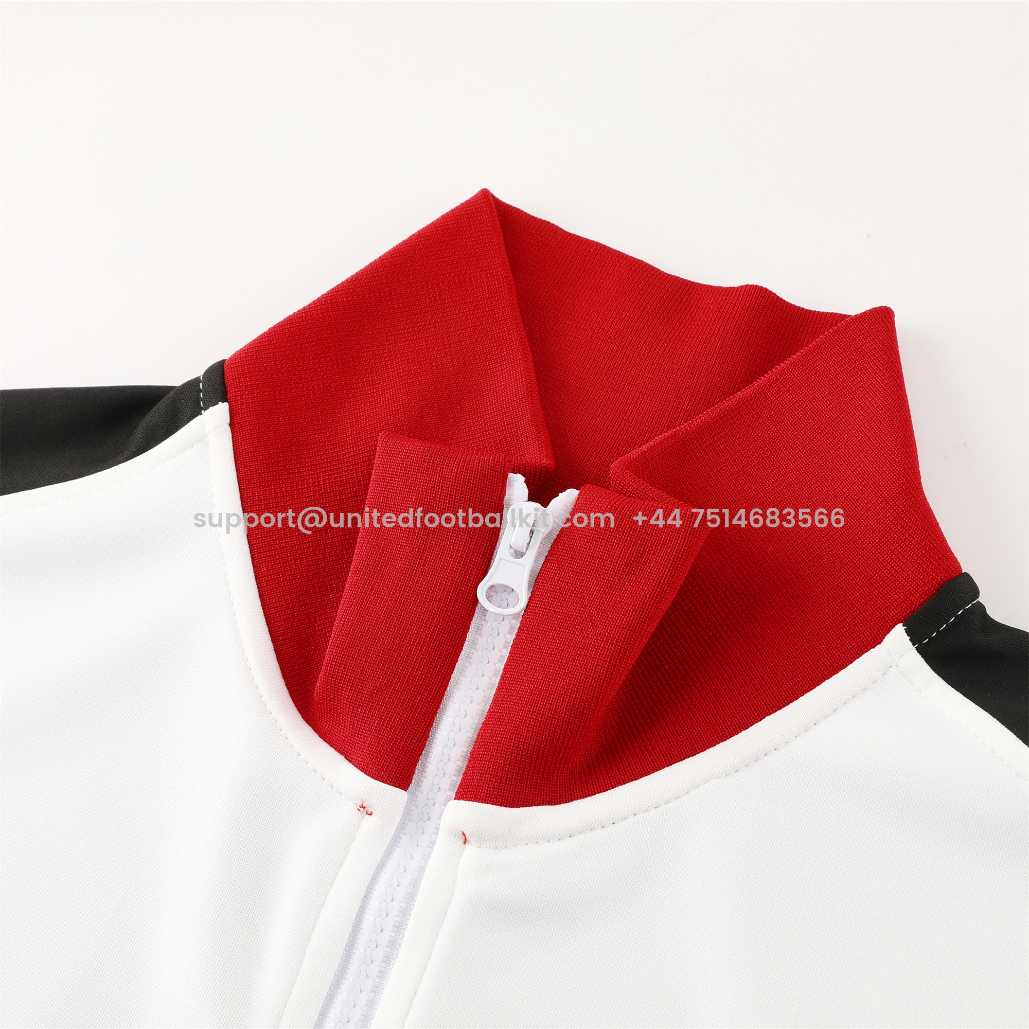 Unitedfootballkit.com | Liver.pool 24-25 Jacket Training Tracksuit - White -Customize Name, Number and Patch | Worldwide Shipping