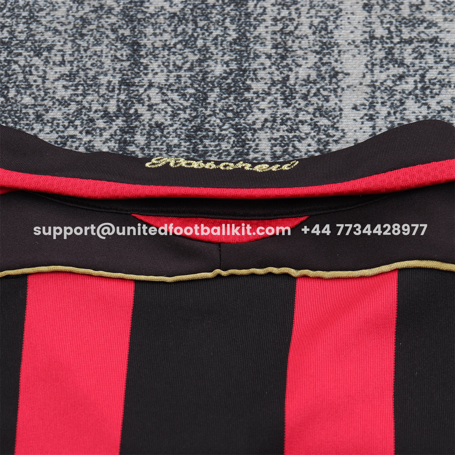 Unitedfootballkit.com | Retro AC Milan 2006-07 Home Long Sleeves Kids Kit -Customize Name, Number and Patch | Worldwide Shipping