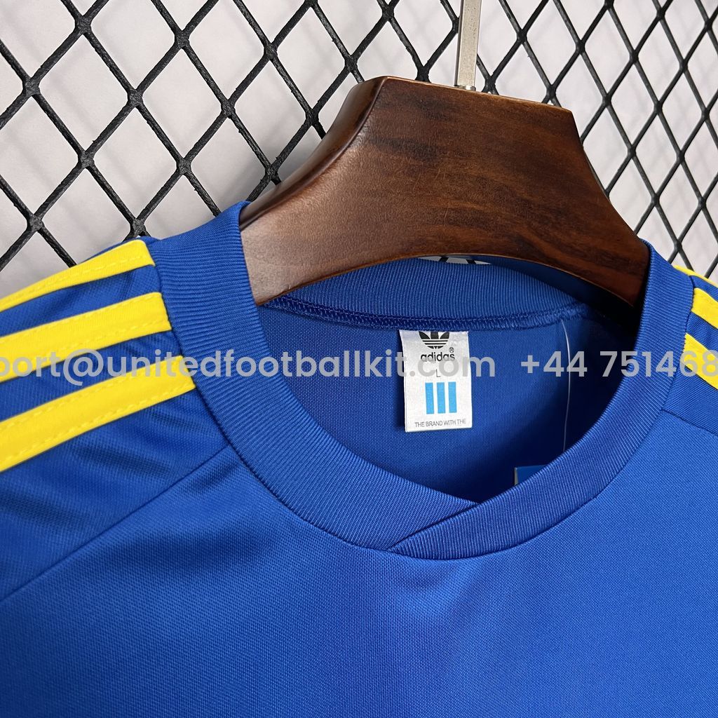 Unitedfootballkit.com | Retro Boca Juniors 1981-82 Home Long Sleeve Jersey -Customize Name, Number and Patch | Worldwide Shipping