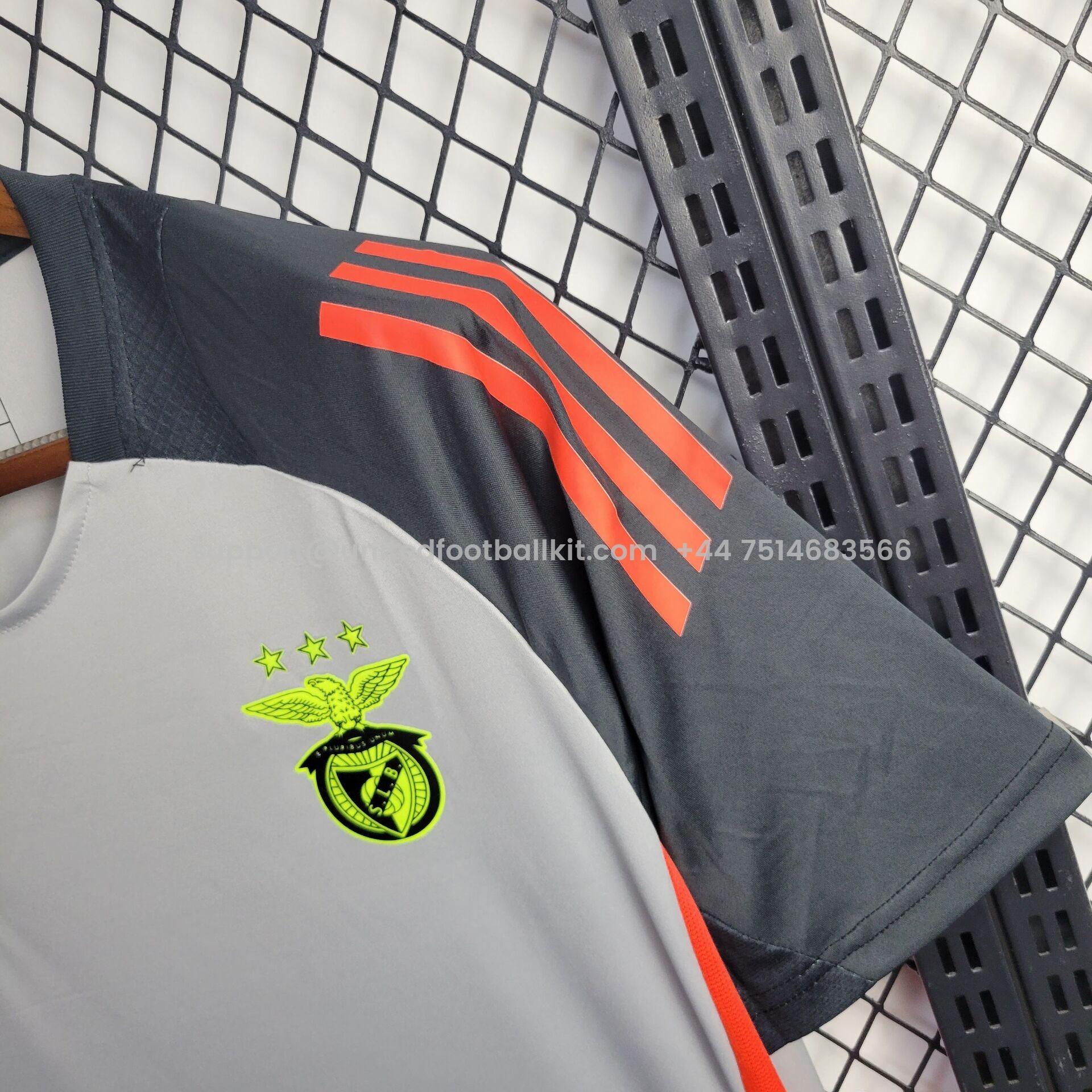 Unitedfootballkit.com | Benfica 24-25 Grey Training Jersey - Fans Version -Customize Name, Number and Patch | Worldwide Shipping