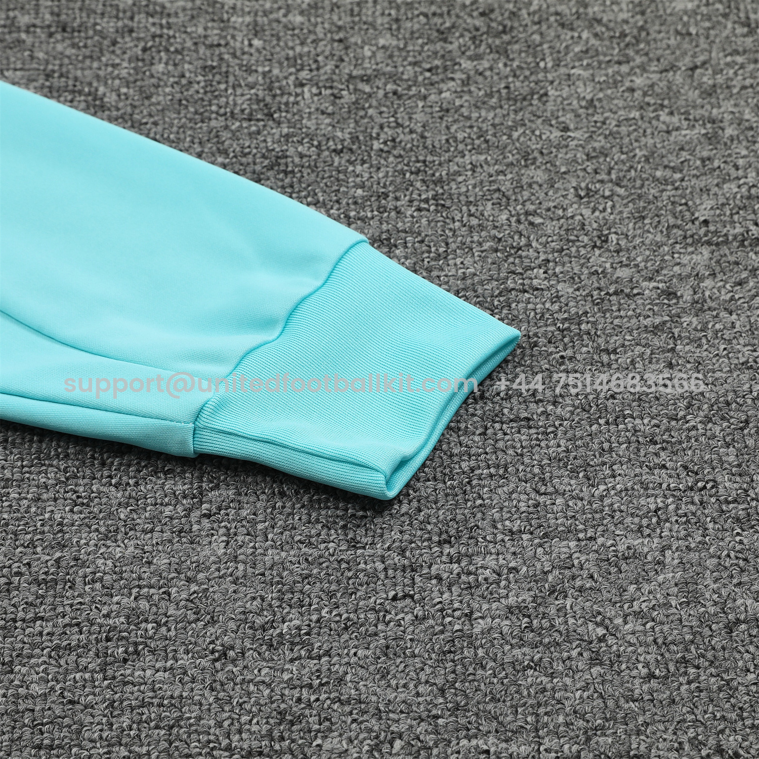 Unitedfootballkit.com | Real Madrid 24-25 Training Hoodie Set - Cyan Hoodie and Deep Blue Pants -Customize Name, Number and Patch | Worldwide Shipping