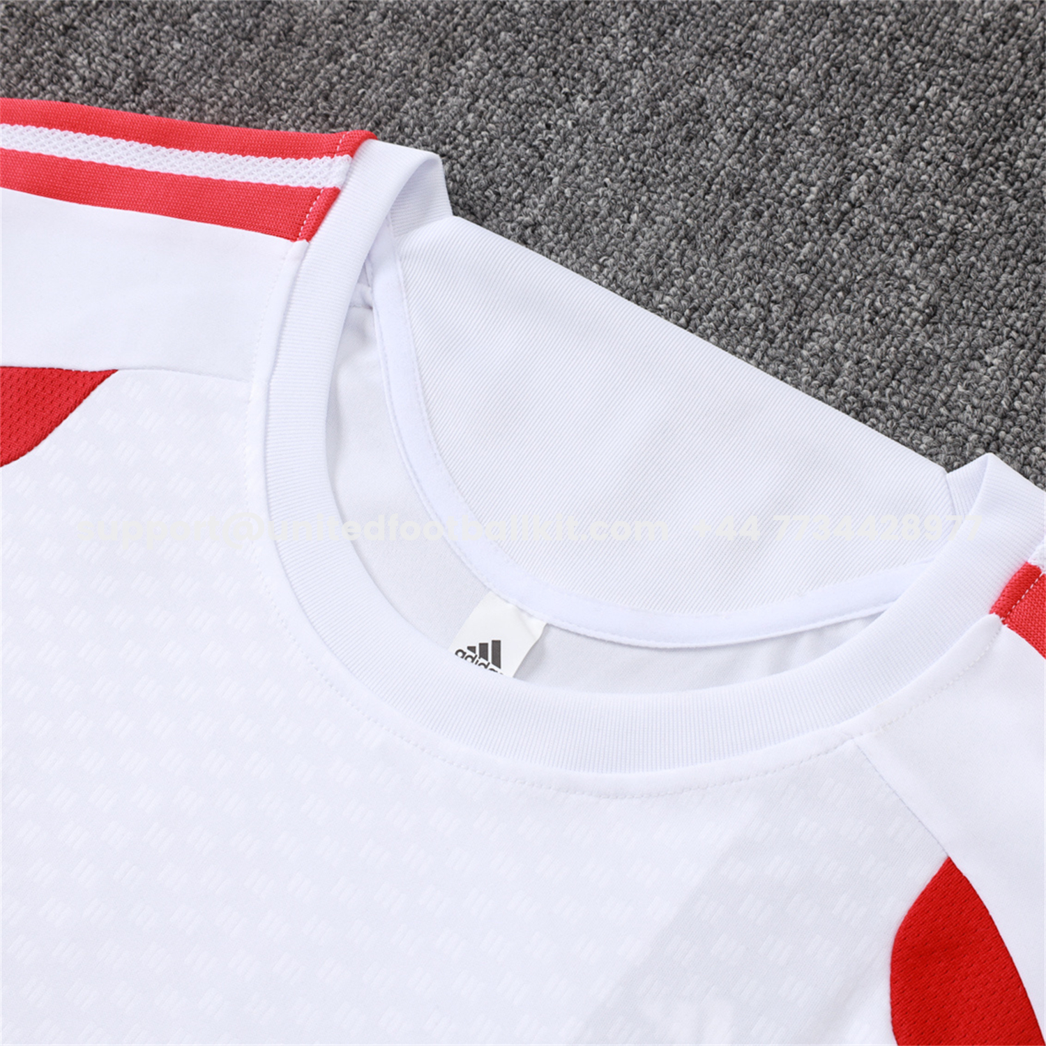 Unitedfootballkit.com | SC Internacional 2026 Short-Sleeve Training Set - White Top and Red Shorts -Customize Name, Number and Patch | Worldwide Shipping