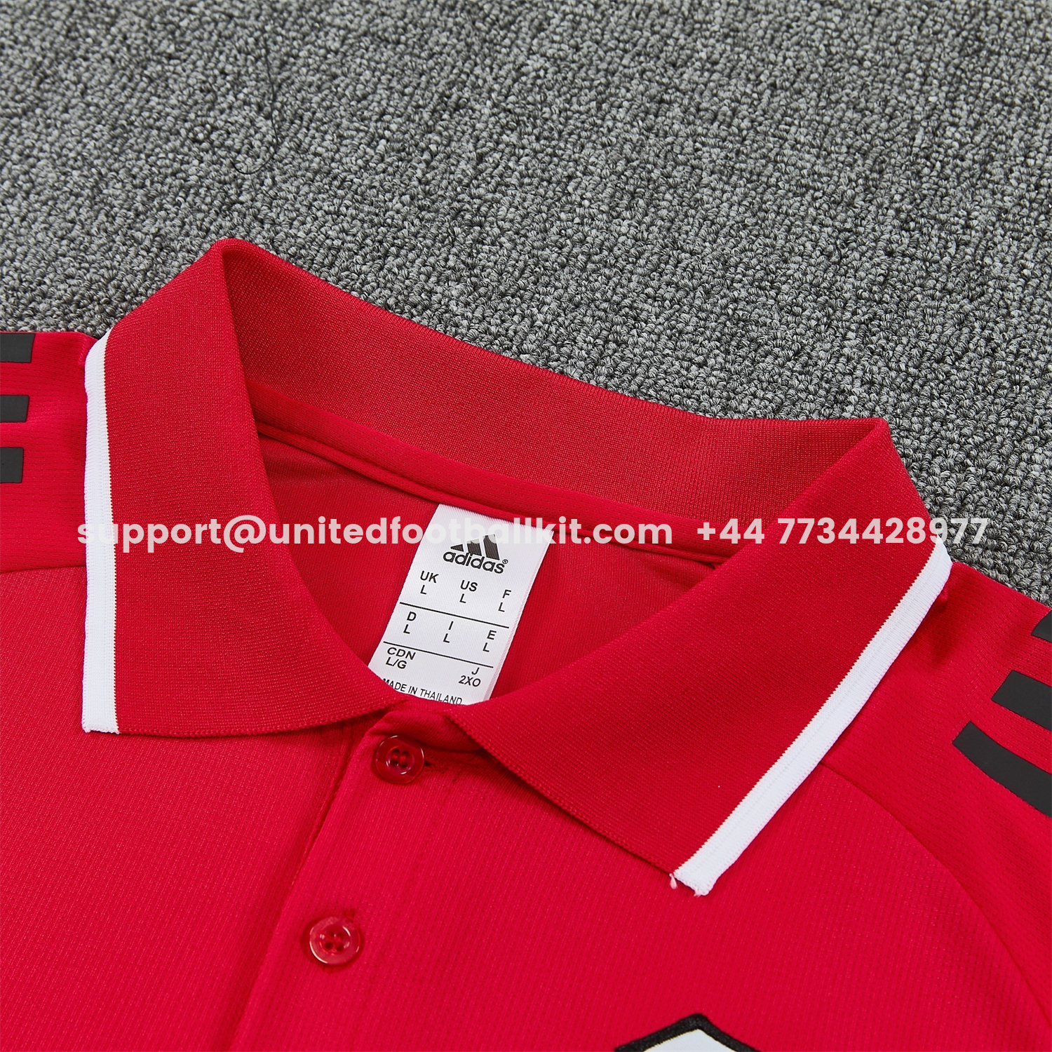 Unitedfootballkit.com | River Plate 25-26 POLO Short-Sleeve Training Set - Red Top and Black Pants -Customize Name, Number and Patch | Worldwide Shipping