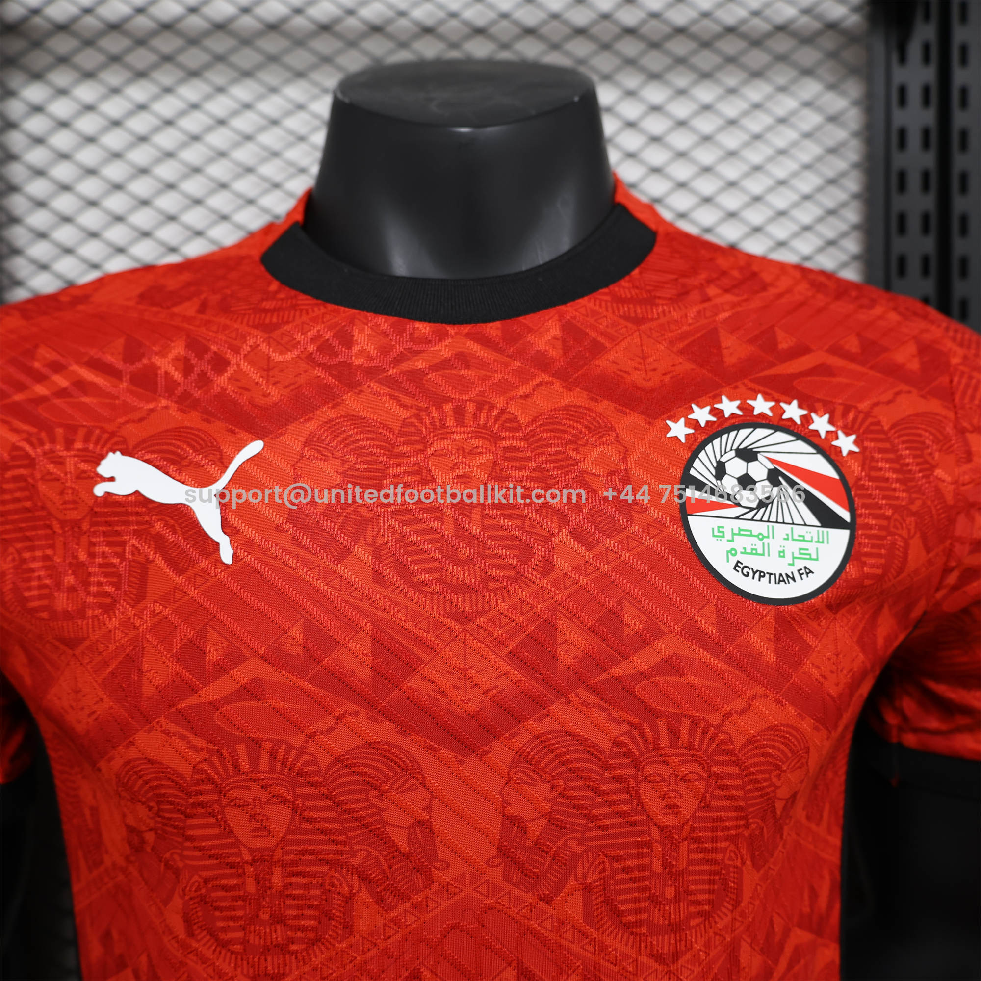 Unitedfootballkit.com | Egypt 24-25 Home Red Jersey - Player Version -Customize Name, Number and Patch | Worldwide Shipping