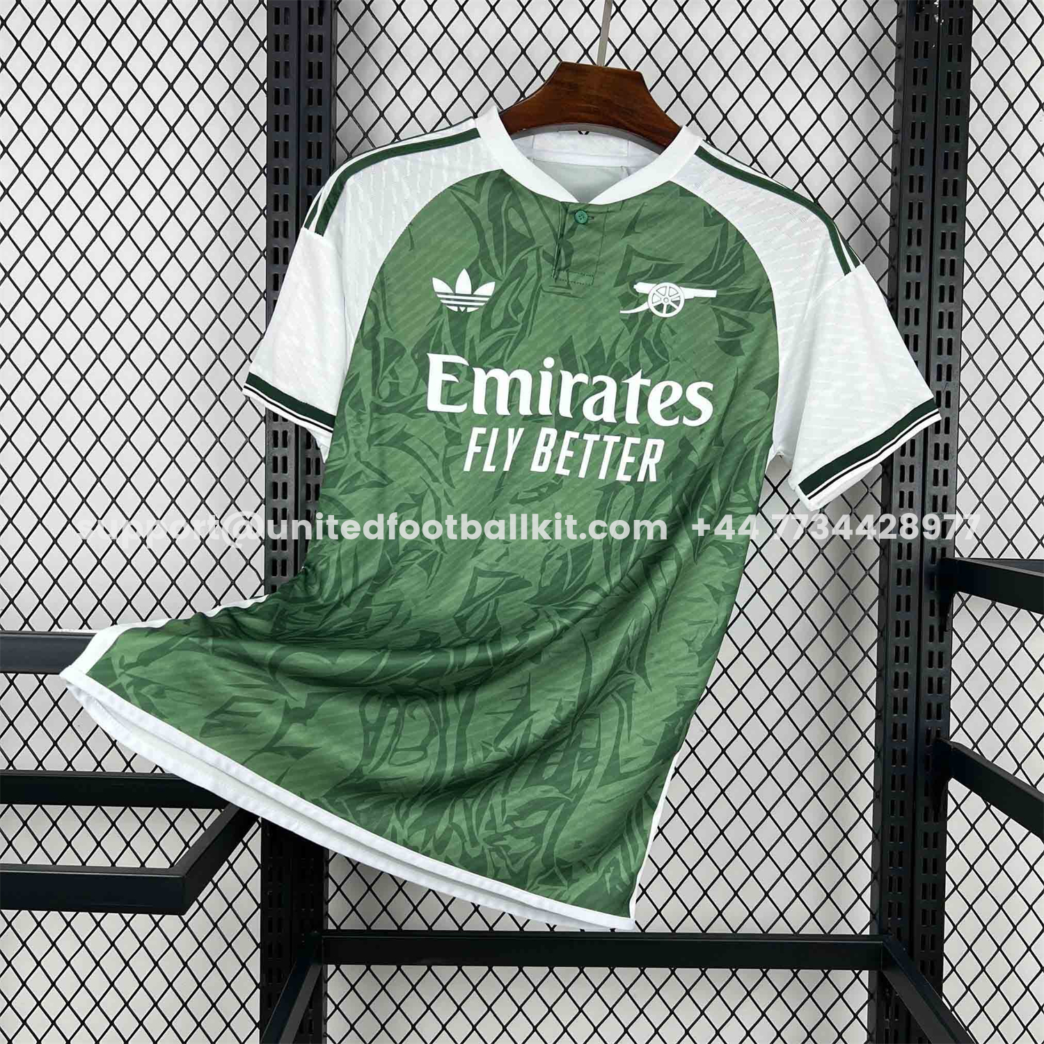 Unitedfootballkit.com | Arsenal 26-27 Green Pre-Match Training Jersey - Fans Version -Customize Name, Number and Patch | Worldwide Shipping