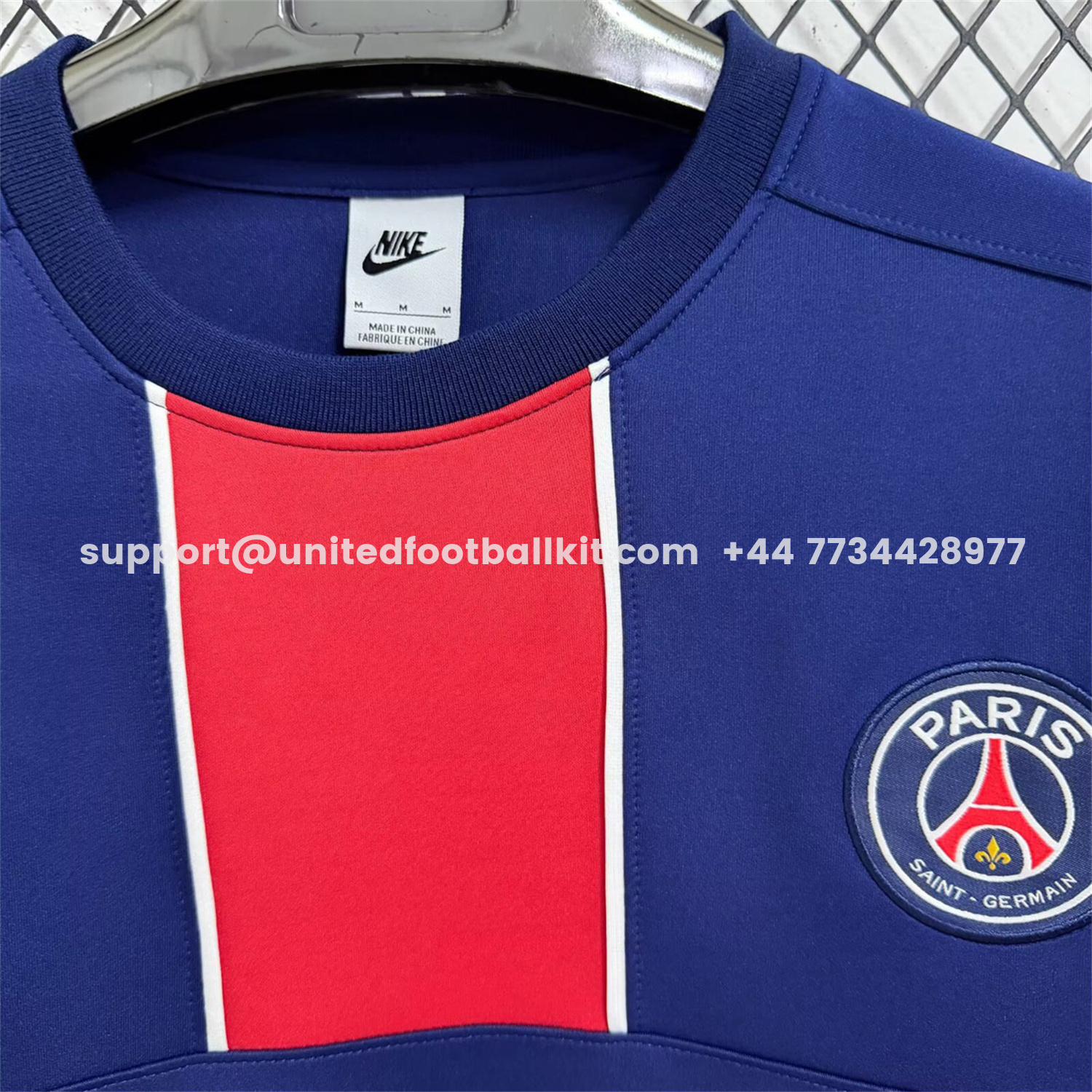 Unitedfootballkit.com | Paris Saint-Germain PSG 25-26 Blue And Red Unisex Pullover Hoodie -Customize Name, Number and Patch | Worldwide Shipping