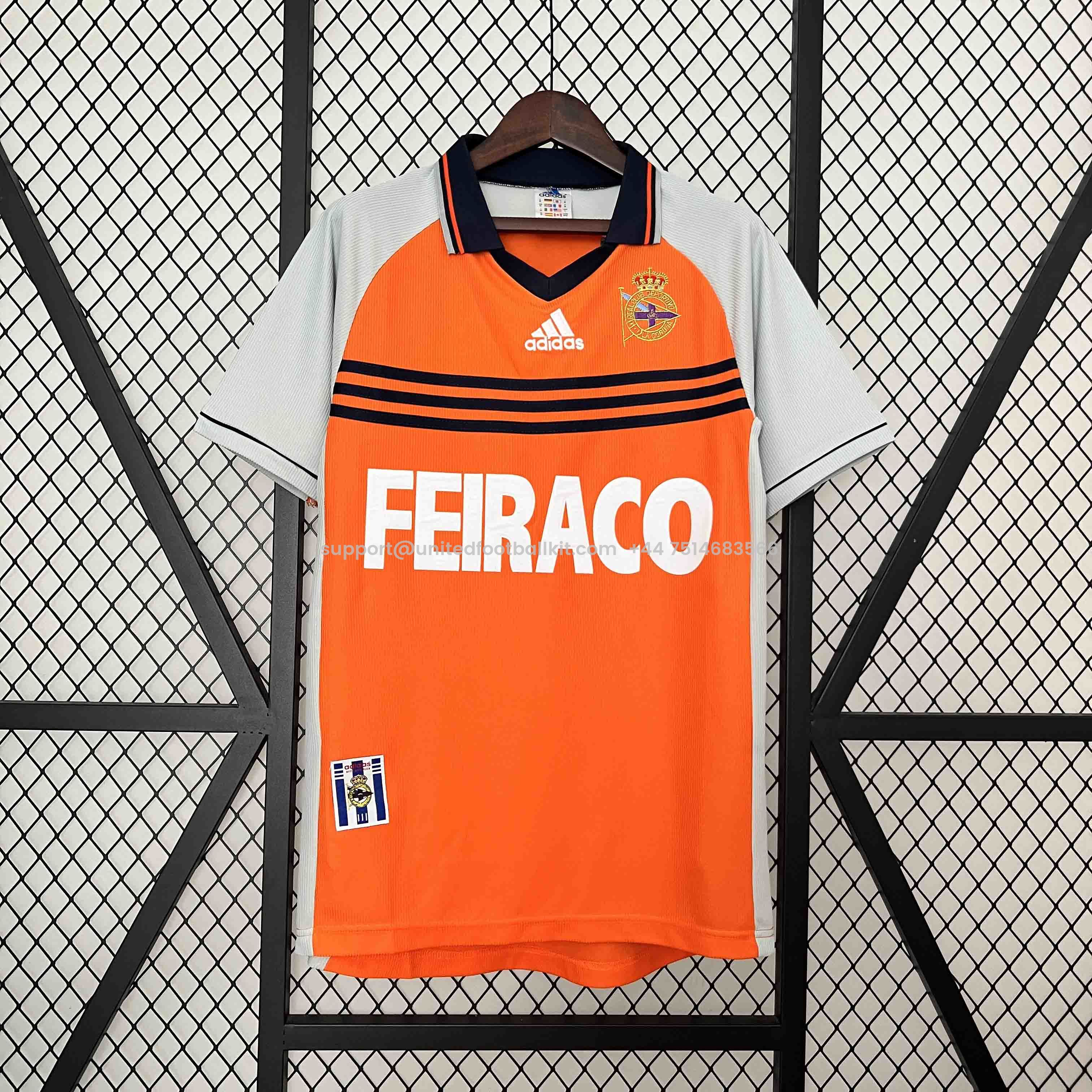 Unitedfootballkit.com | Retro Deportivo de La Coruña 1998-99 Third Jersey -Customize Name, Number and Patch | Worldwide Shipping