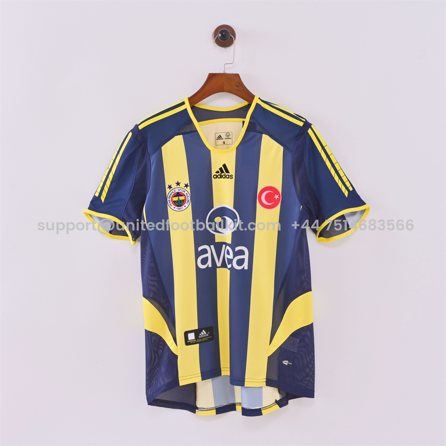 Unitedfootballkit.com | Retro Fenerbahce 2005-06 Home Jersey -Customize Name, Number and Patch | Worldwide Shipping