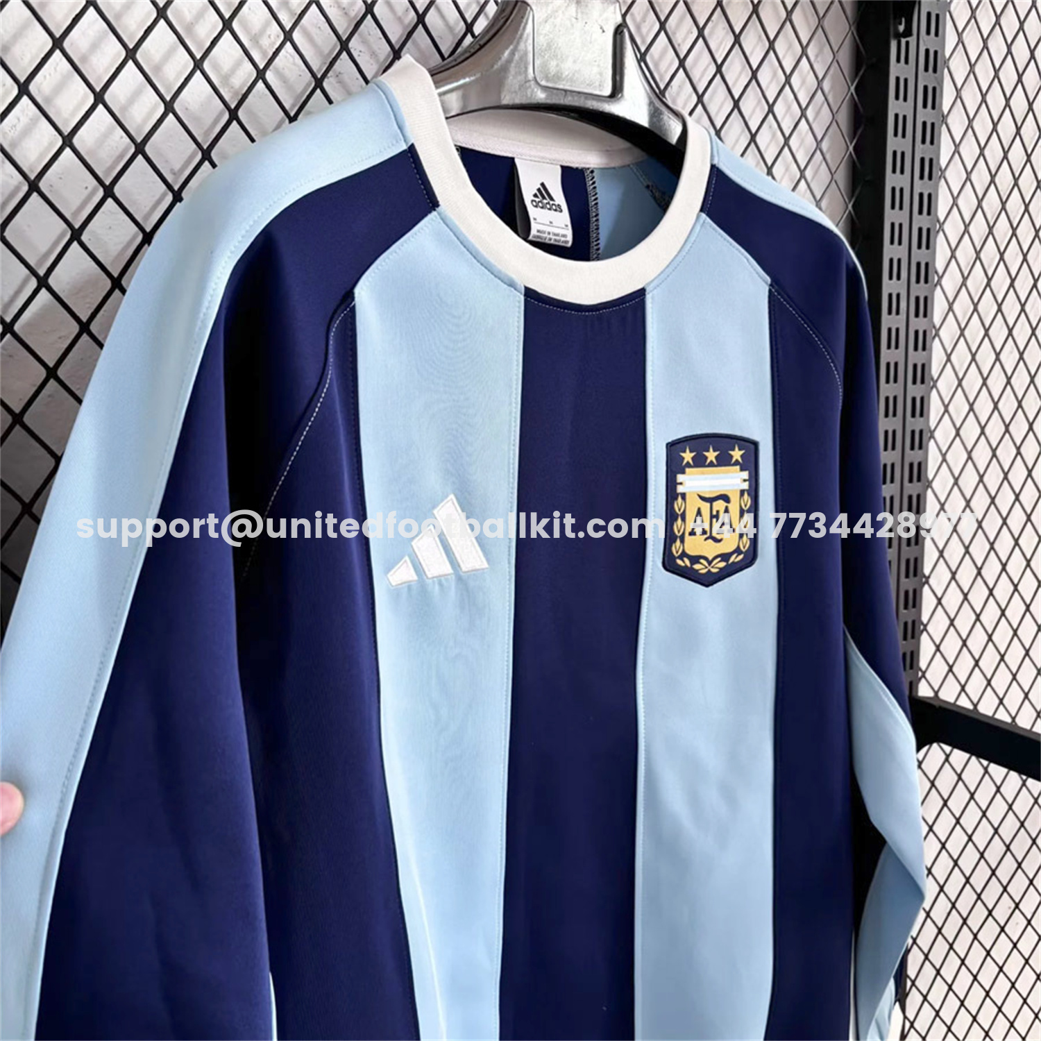 Unitedfootballkit.com | Argentina 25-26 Retro Style Unisex Pullover Hoodie -Customize Name, Number and Patch | Worldwide Shipping