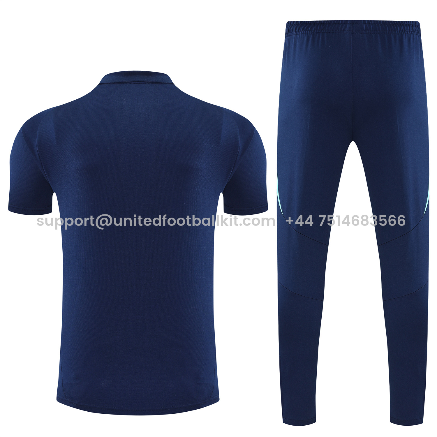 Unitedfootballkit.com | Arsenal 25-26 POLO Short-Sleeve Training Set - Deep Blue Top and Pants -Customize Name, Number and Patch | Worldwide Shipping