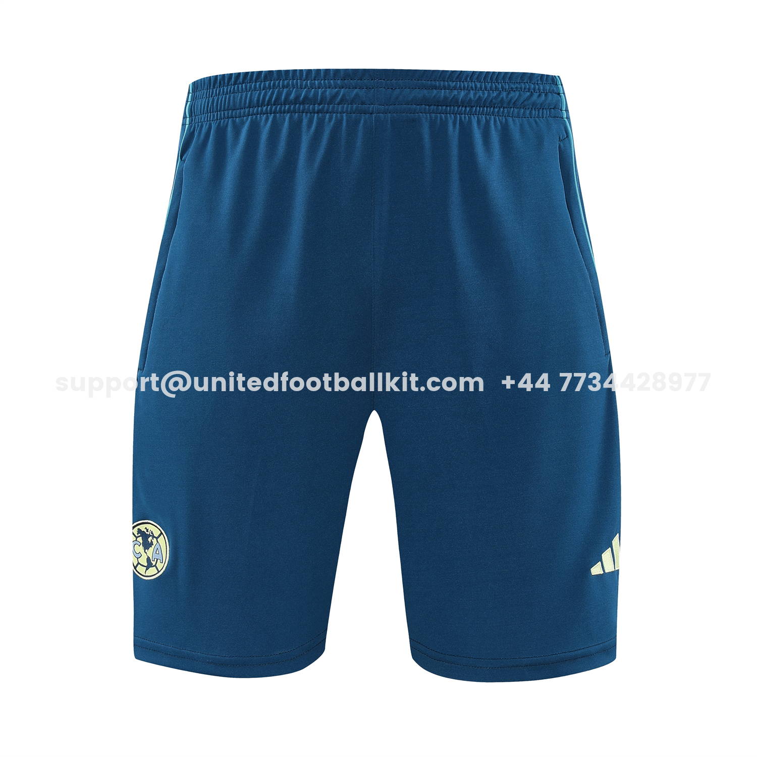 Unitedfootballkit.com | Club América 25-26 Short-Sleeve Training Set - Deep Blue Top & Deep Blue Shorts -Customize Name, Number and Patch | Worldwide Shipping