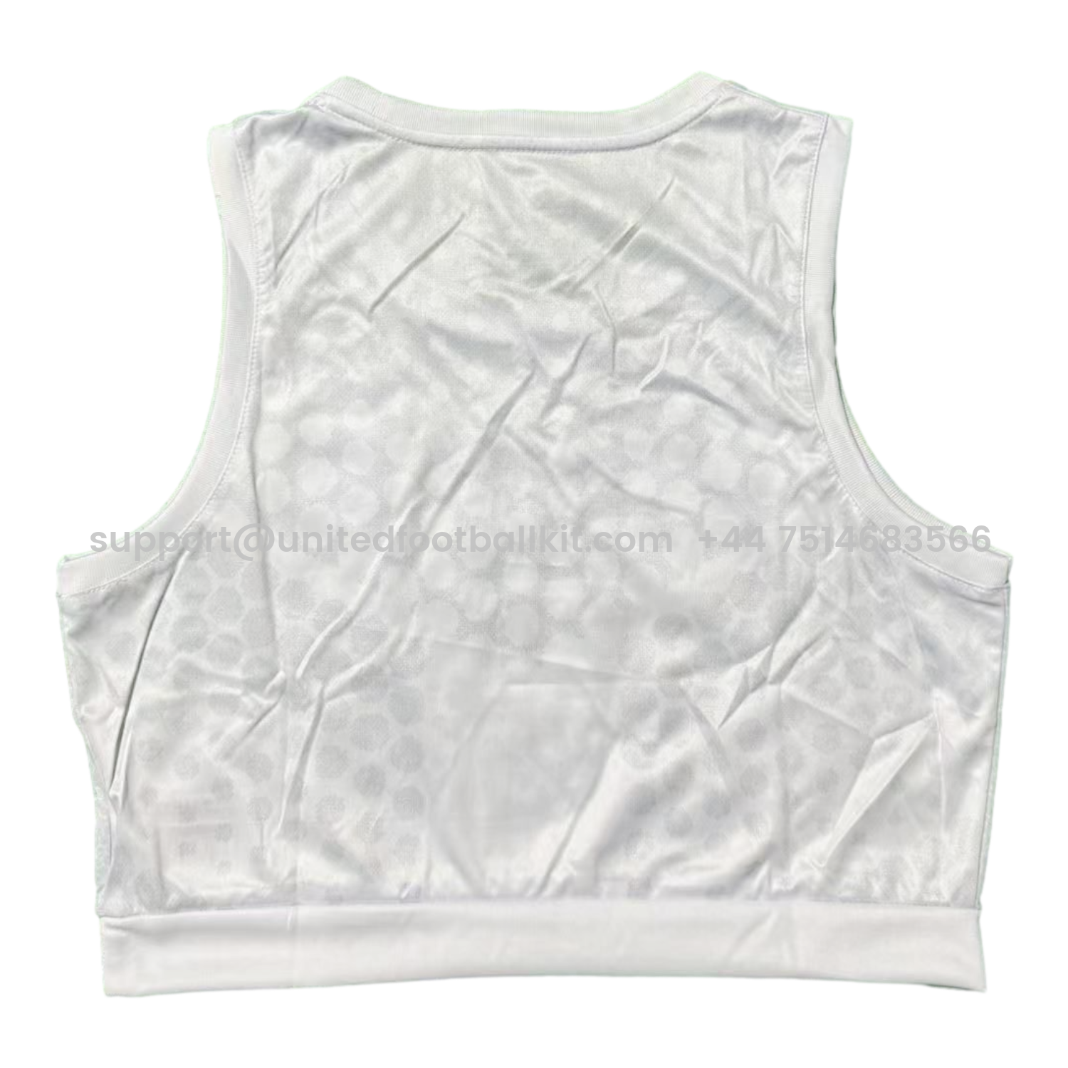 Unitedfootballkit.com | Women's Real Madrid 25-26 Home Gold Line White Yoga Vest -Customize Name, Number and Patch | Worldwide Shipping