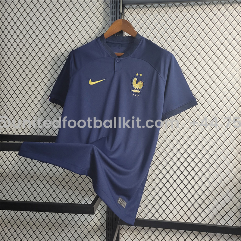 Unitedfootballkit.com | France 22-23 Home Jersey - Fans Version - 2022 World Cup -Customize Name, Number and Patch | Worldwide Shipping
