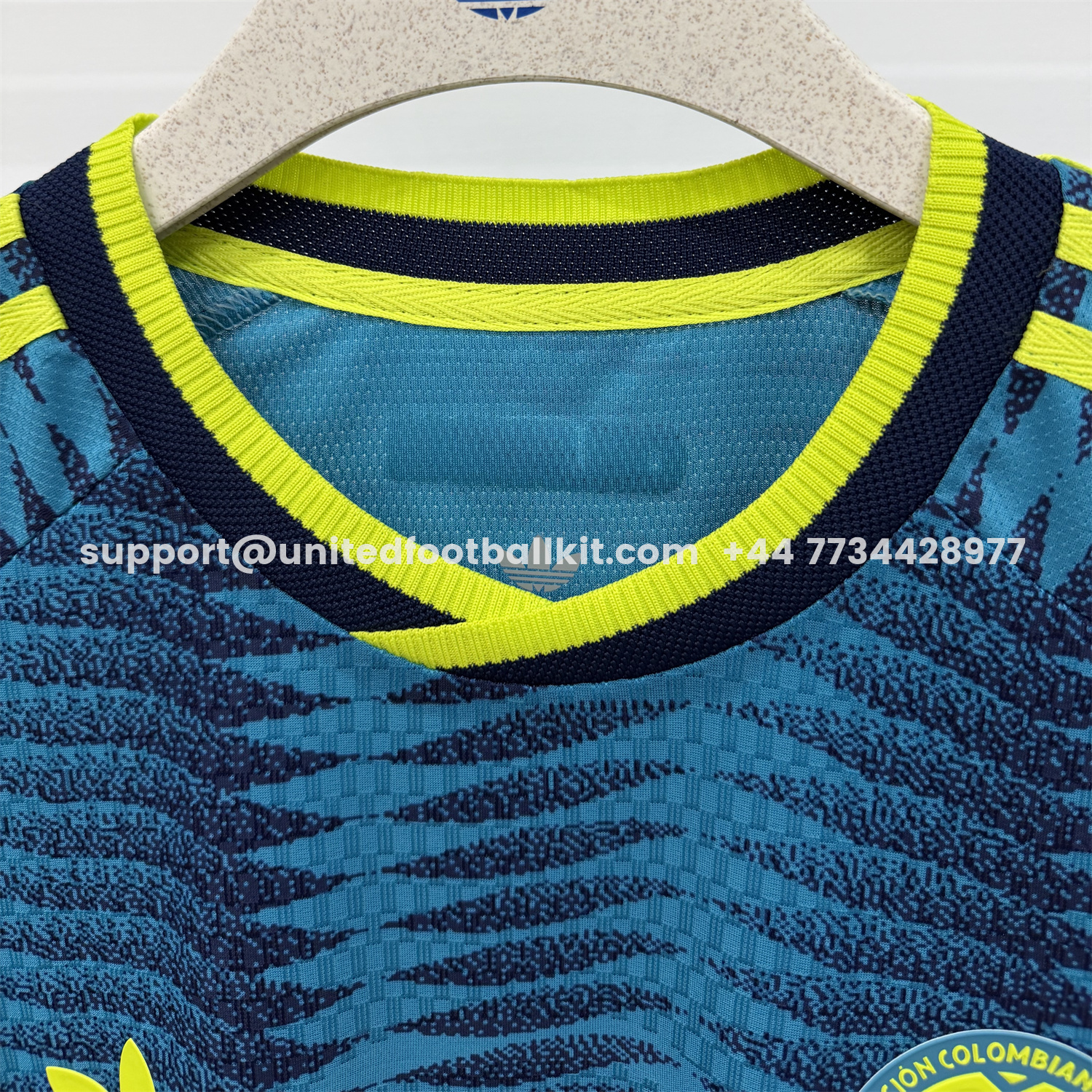 Unitedfootballkit.com | Colombia 2026 Away Blue Long Sleeves Jersey - Fans Version -Customize Name, Number and Patch | Worldwide Shipping