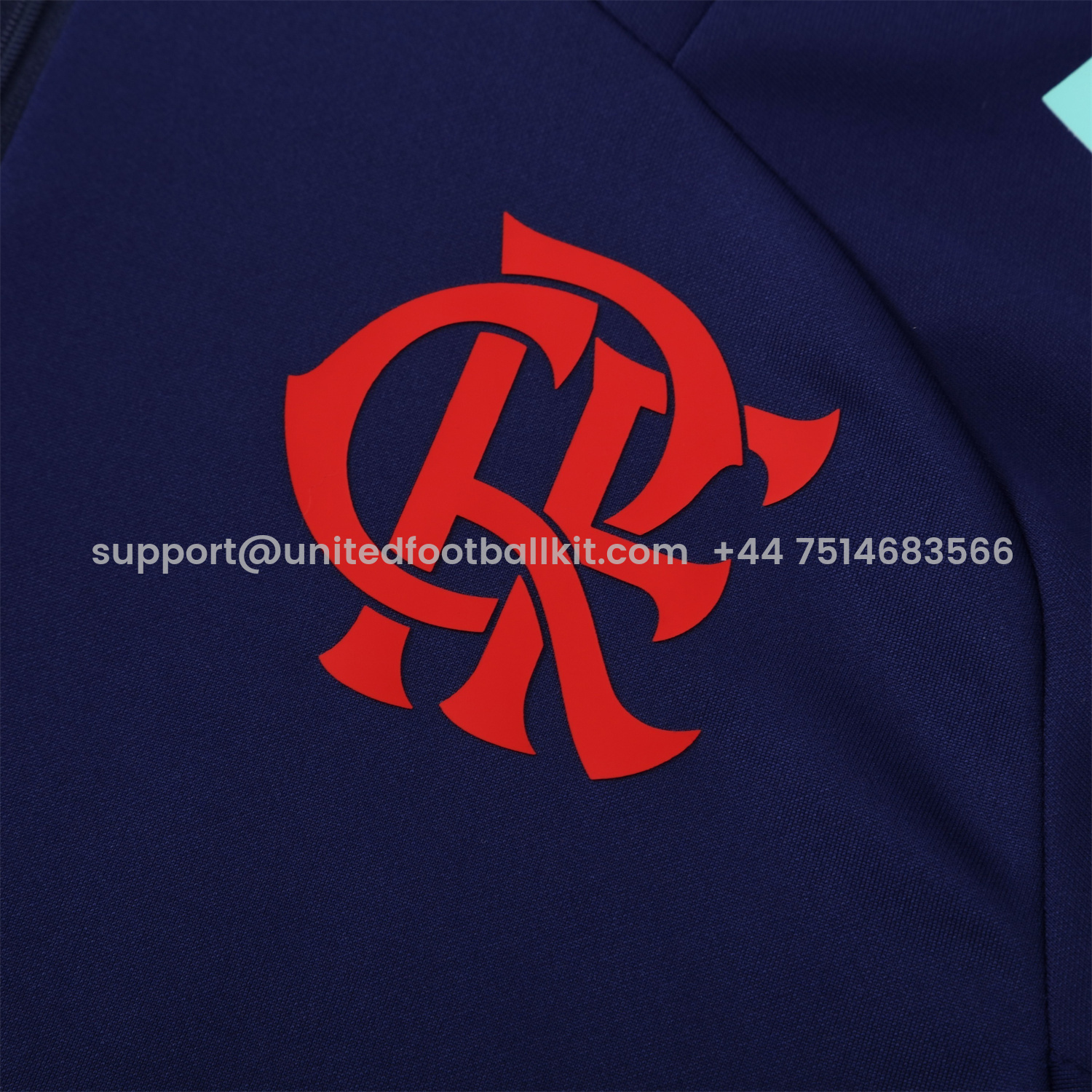 Unitedfootballkit.com | Flamengo 25-26 Long Sleeve Training Set - Deep Blue Top & Deep Blue Pants -Customize Name, Number and Patch | Worldwide Shipping