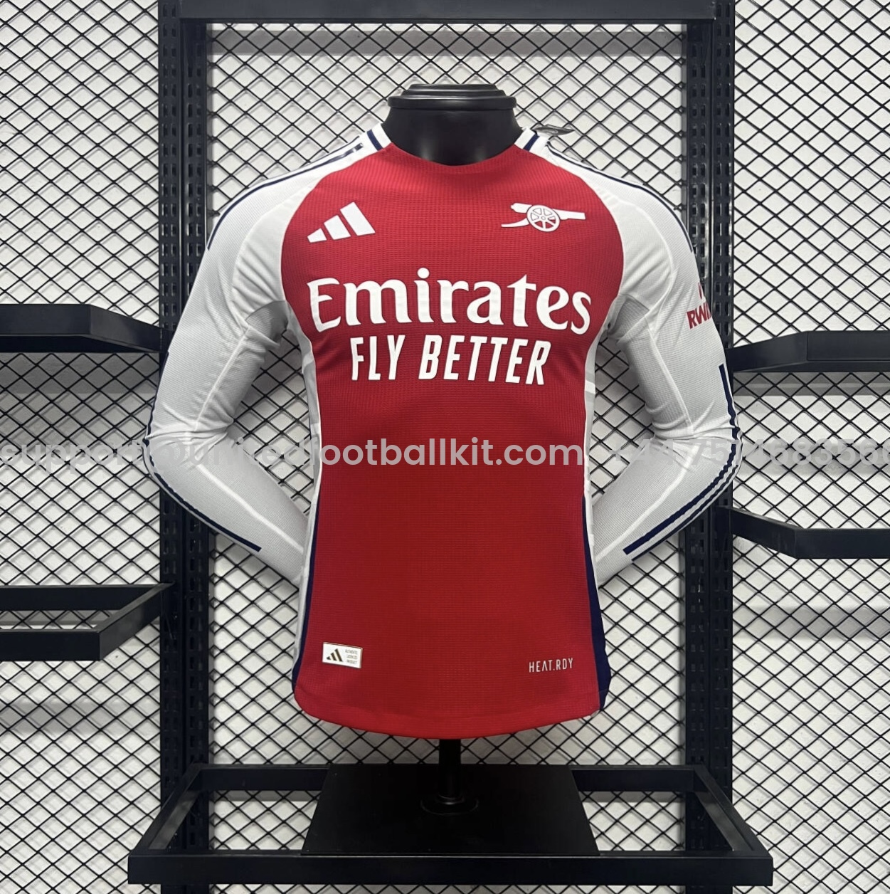Unitedfootballkit.com | Arsenal 24-25 Home Long Sleeve Jersey - Player Version -Customize Name, Number and Patch | Worldwide Shipping