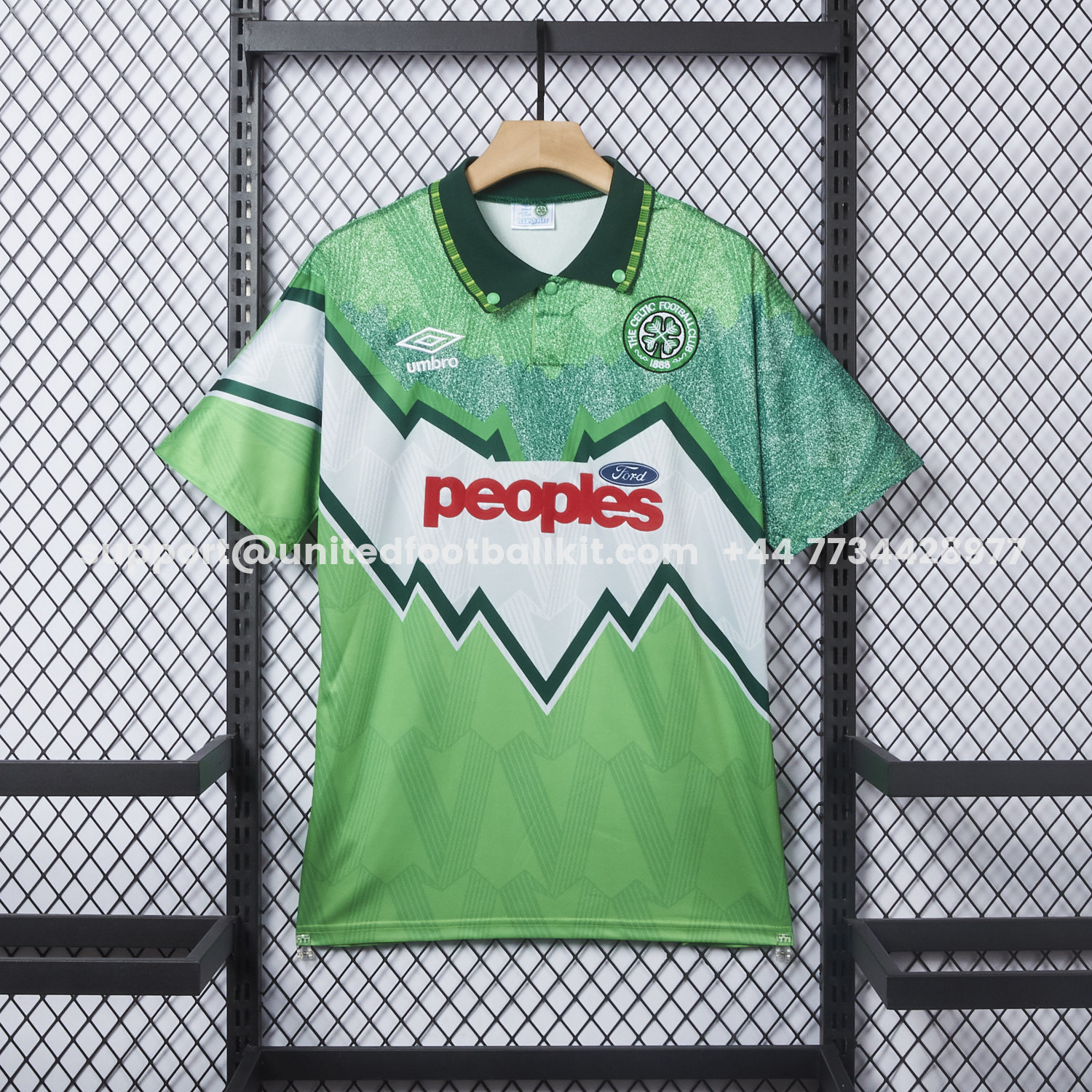 Unitedfootballkit.com | Retro Celtic 1991-92 Away Jersey -Customize Name, Number and Patch | Worldwide Shipping