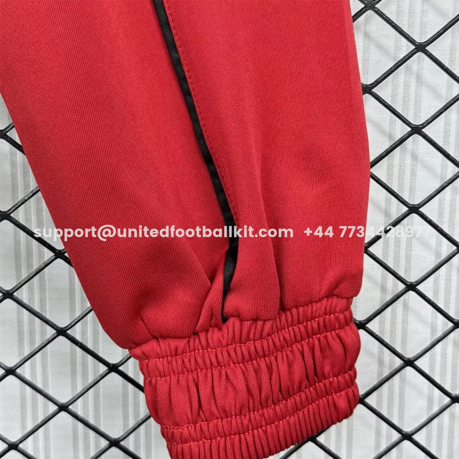 Unitedfootballkit.com | Frankfurt 25-26 Training Windbreaker Jacket - Red -Customize Name, Number and Patch | Worldwide Shipping