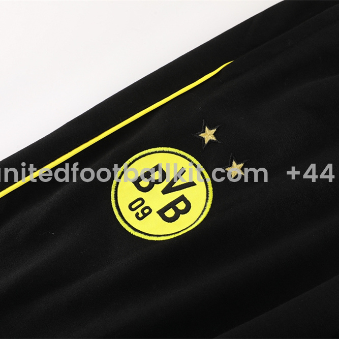 Unitedfootballkit.com | Dortmund 24-25 Training Hoodie Set - Black Hoodie and Pants -Customize Name, Number and Patch | Worldwide Shipping