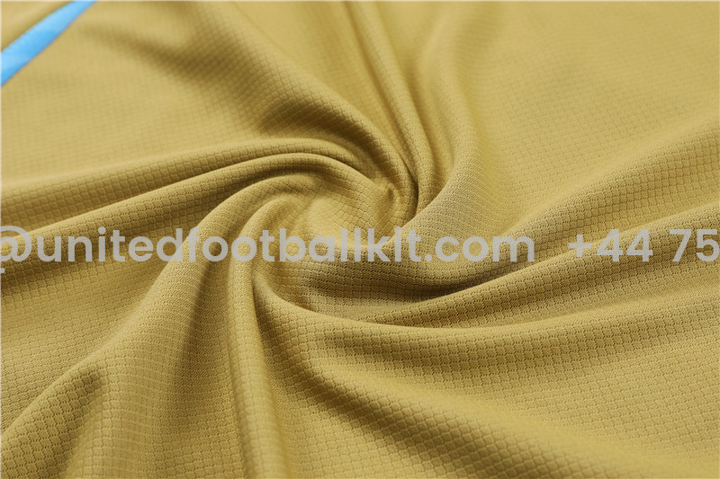 Unitedfootballkit.com | Argentina 2024 Short-Sleeve Training Set - Gold -Customize Name, Number and Patch | Worldwide Shipping