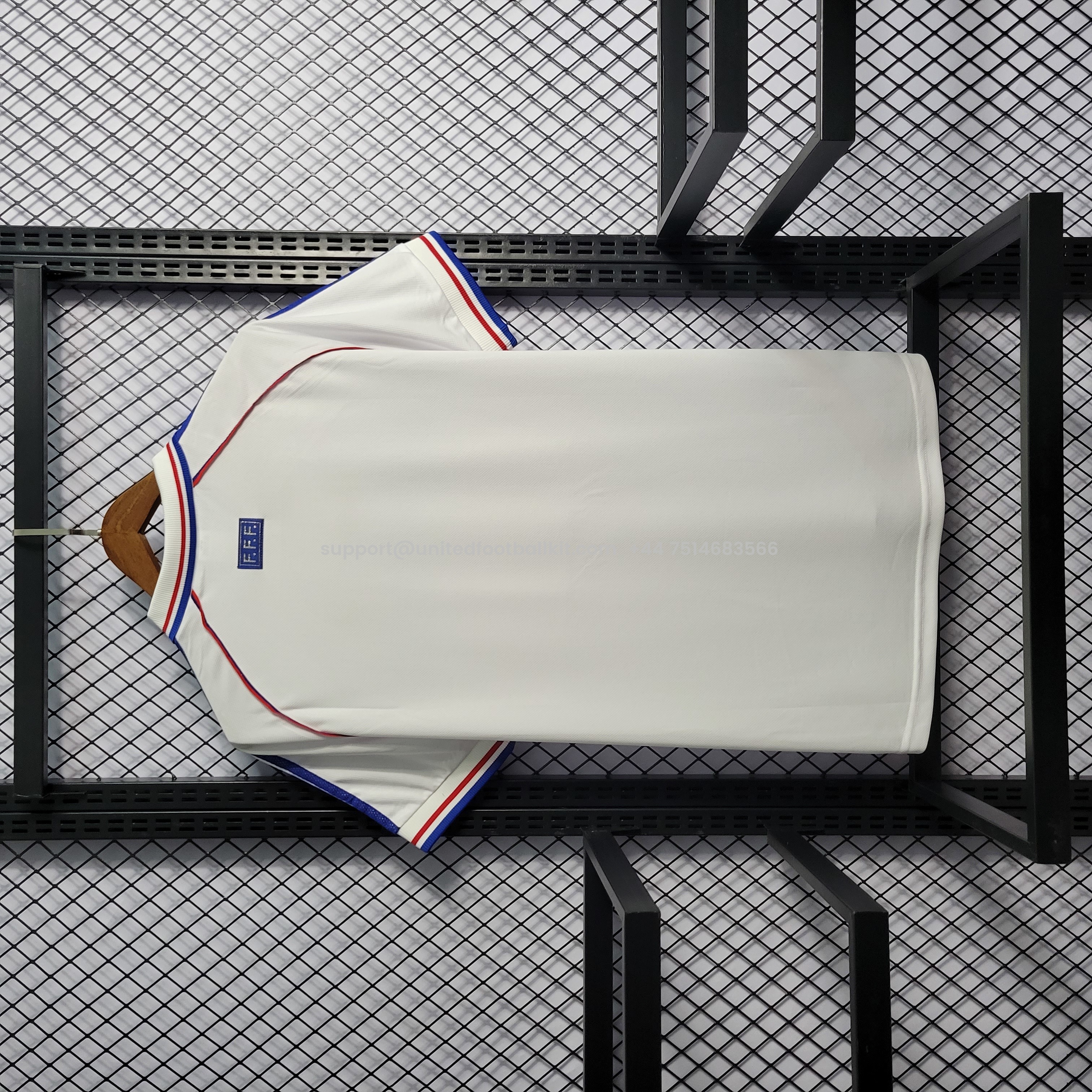 Unitedfootballkit.com | Retro France 1998 Away Stadium Jersey -Customize Name, Number and Patch | Worldwide Shipping
