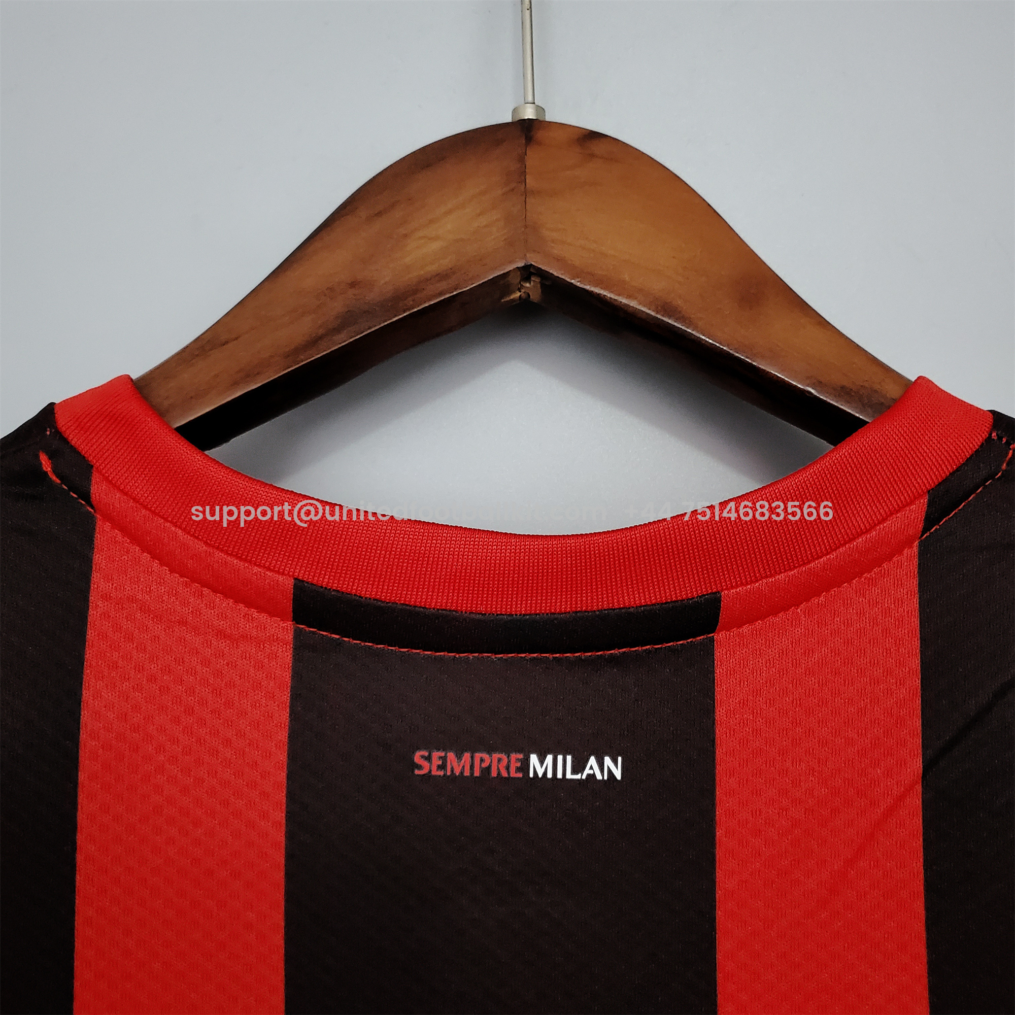 Unitedfootballkit.com | Retro AC Milan 2021-22 Home Stadium Jersey -Customize Name, Number and Patch | Worldwide Shipping
