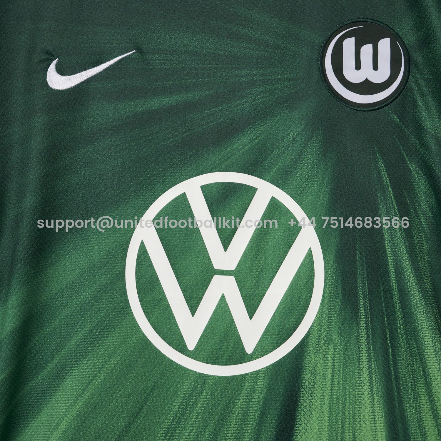 Unitedfootballkit.com | Wolfsburg 25-26 Home Green Jersey - Fans Version -Customize Name, Number and Patch | Worldwide Shipping