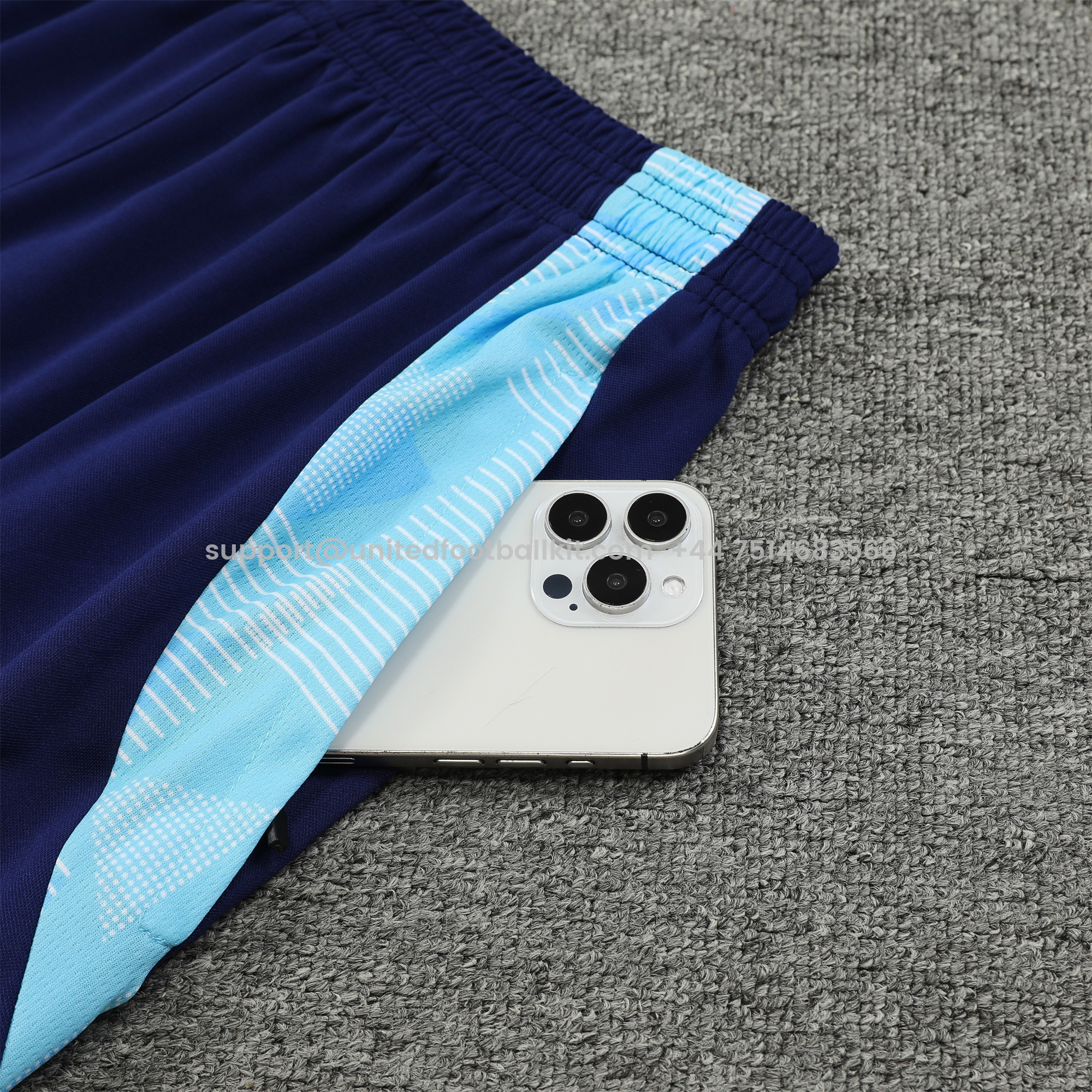 Unitedfootballkit.com | Arsenal 24-25 Vest Training Set - Blue -Customize Name, Number and Patch | Worldwide Shipping