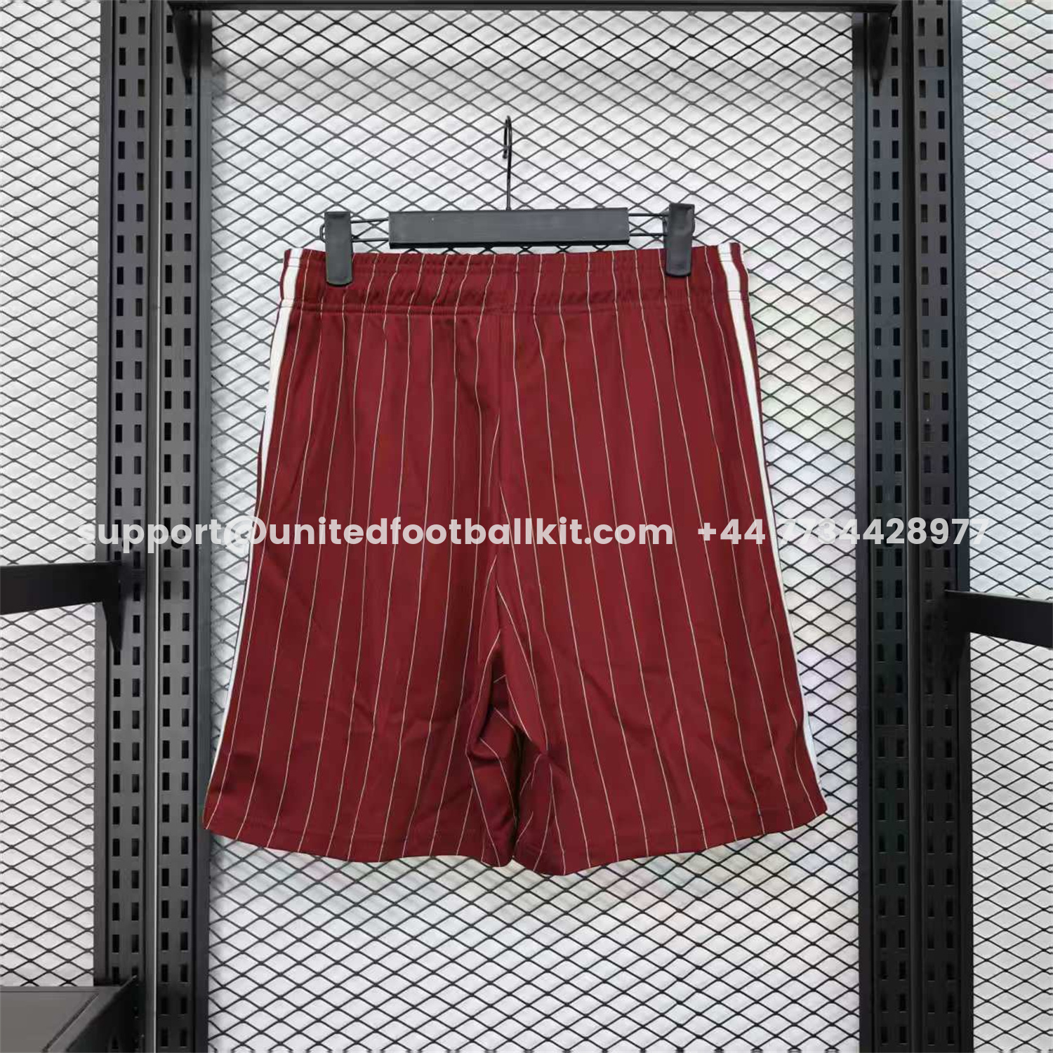 Unitedfootballkit.com | Arsenal 25-26 Trefoil Red Travel Shorts - Player Version -Customize Name, Number and Patch | Worldwide Shipping