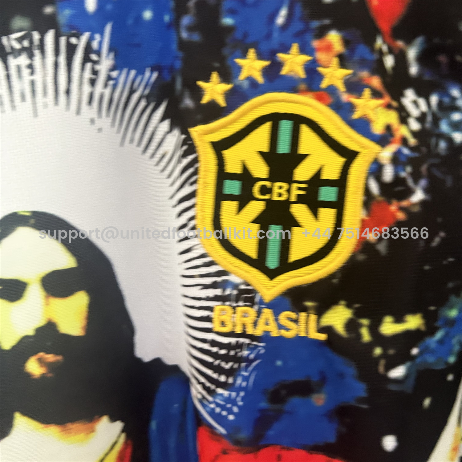 Unitedfootballkit.com | Brazil 25-26 Colorful Jesus Statue Special Colorful Graffiti Jersey - Fans Version -Customize Name, Number and Patch | Worldwide Shipping